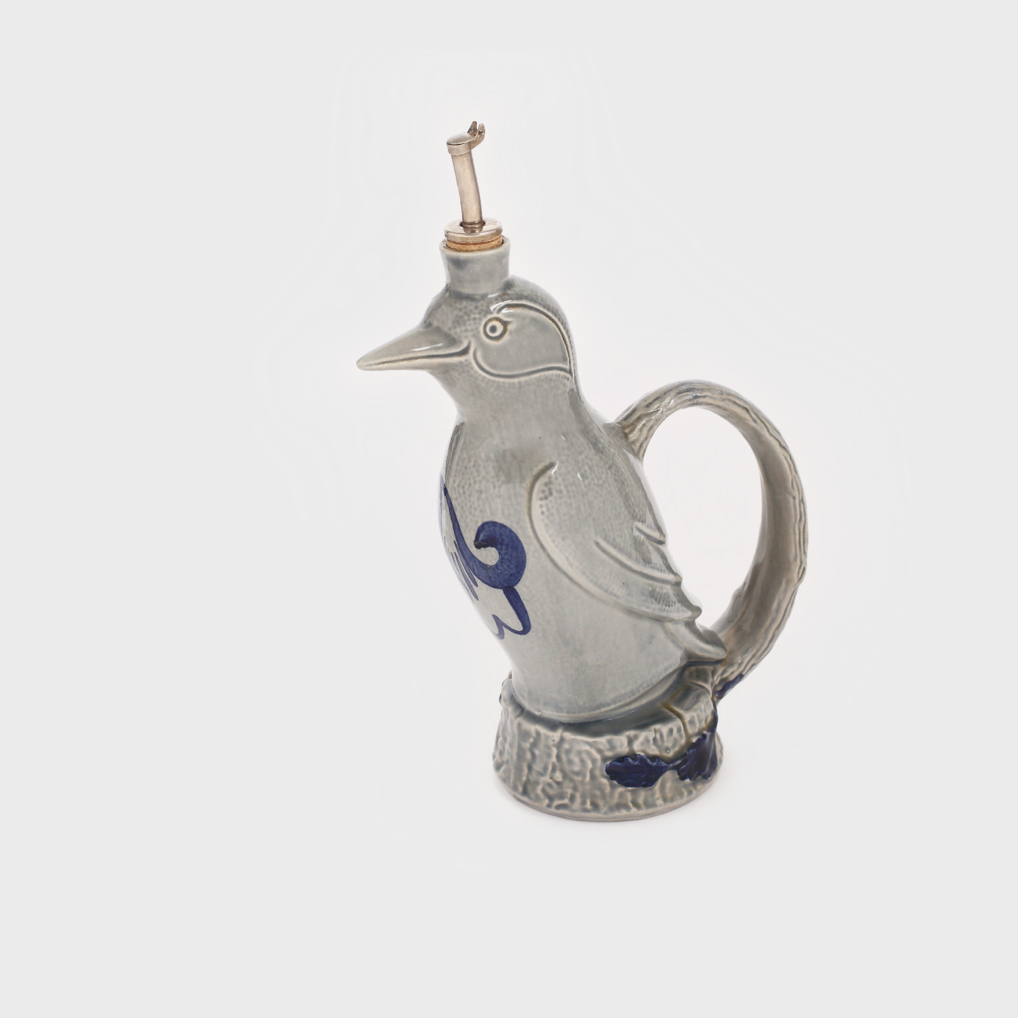 Carafă din ceramică Staffel, în formă de pasăre, cu dozator, cca. 1920-1940 