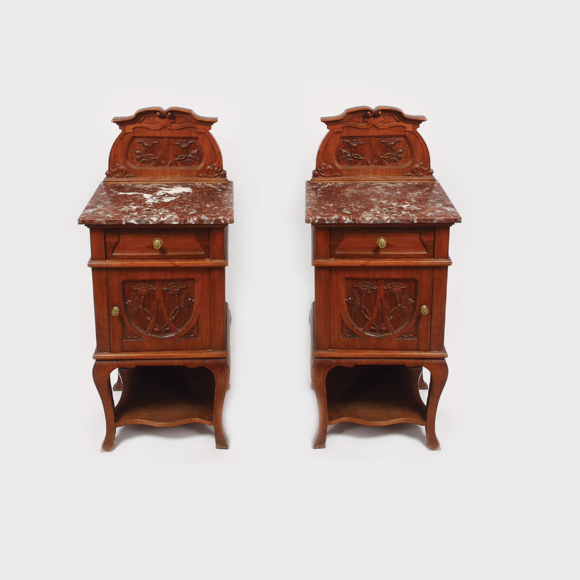 Pereche de noptiere Art Nouveau, cca. 1900