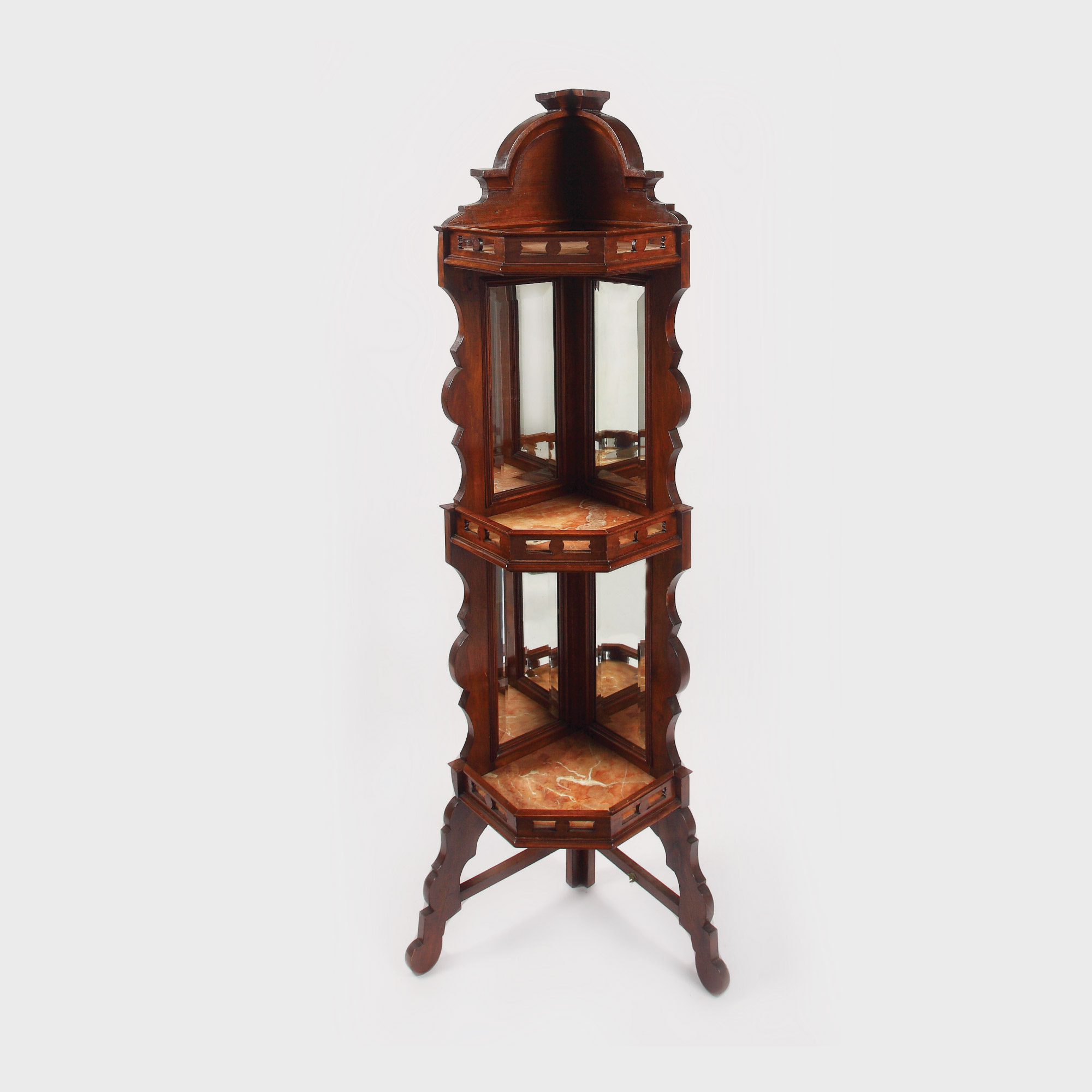 Etajeră-colțar Spanish Revival, cca. 1900
