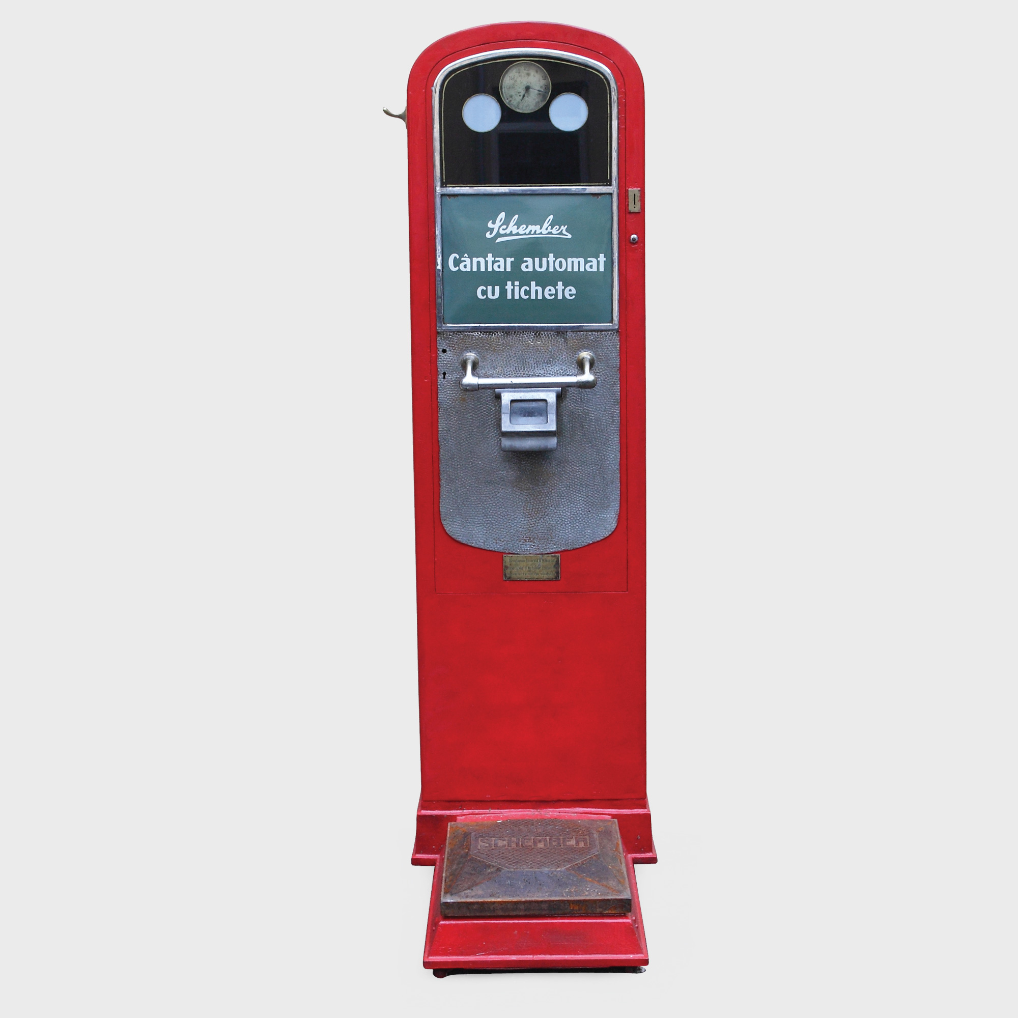 Cântar de persoane, "automat cu tichete", atelier Schember & Söhne, anii 1910, piesă rară, de colecție