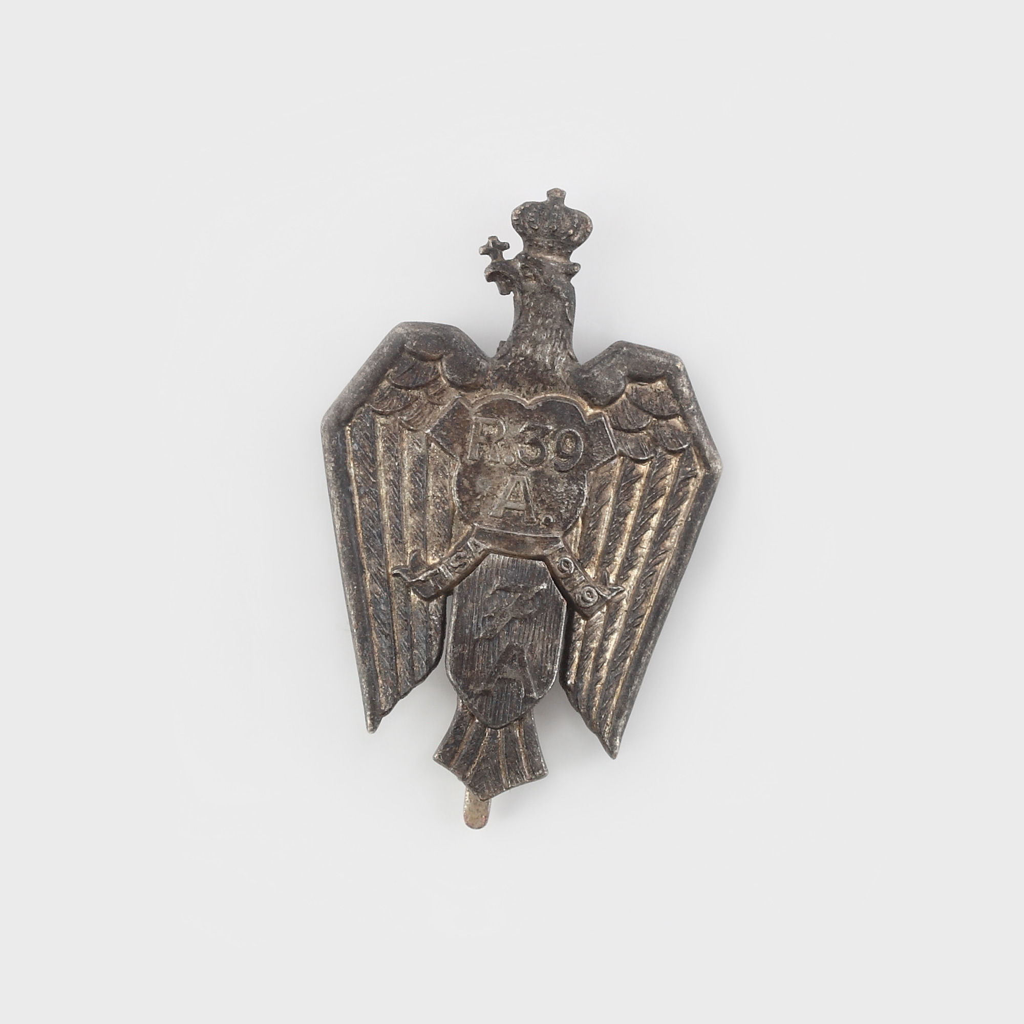 Insignă de 7 ani a "Regimentului 39 Artilerie", piesă rară