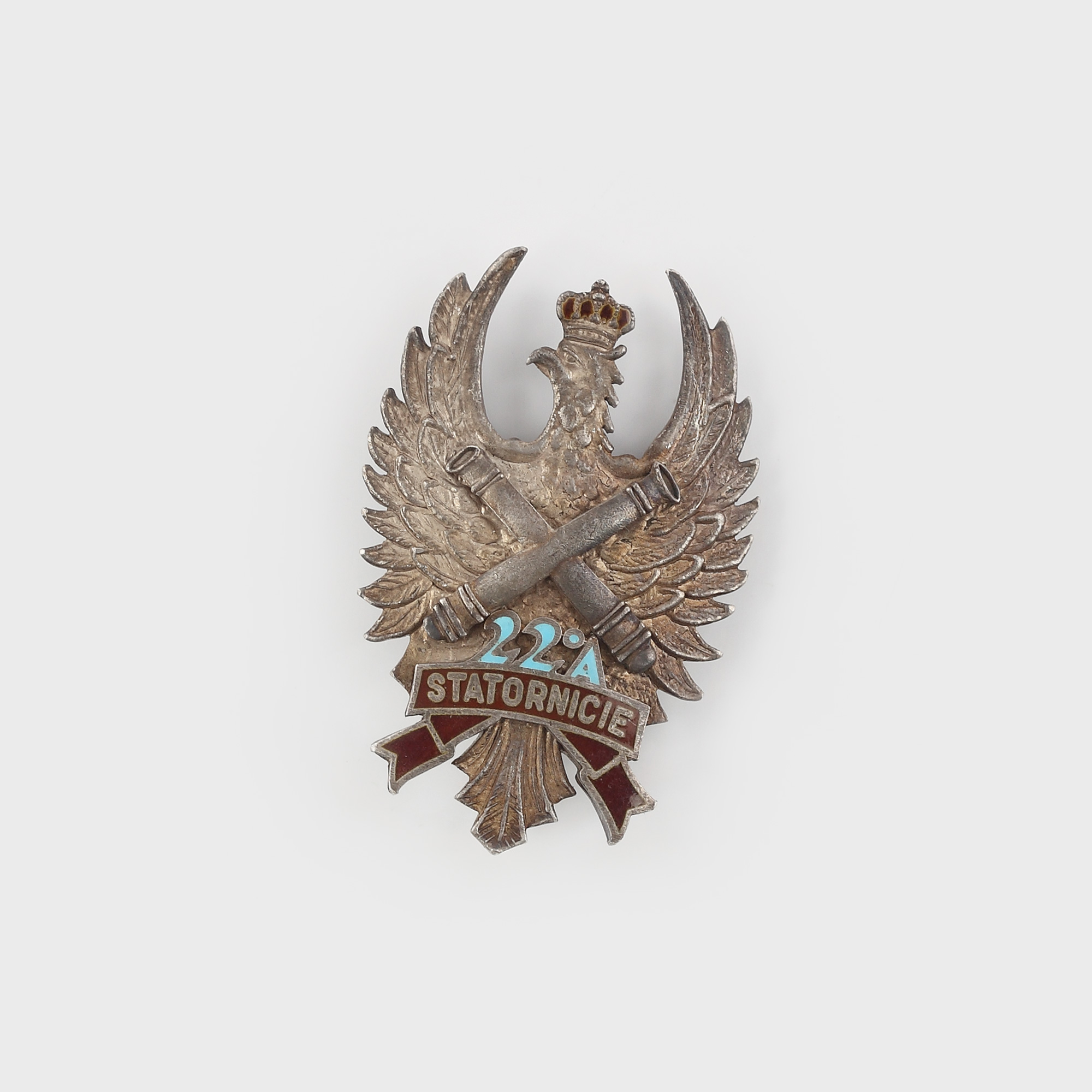Insignă de 7 ani a "Regimentul 22 Artilerie", piesă rară