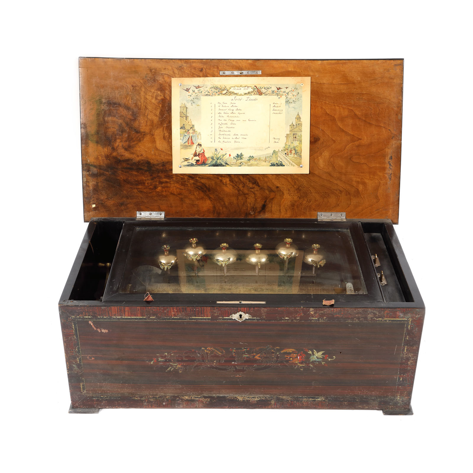 Mecahnical music box with six bells, the beginning of the 20th century