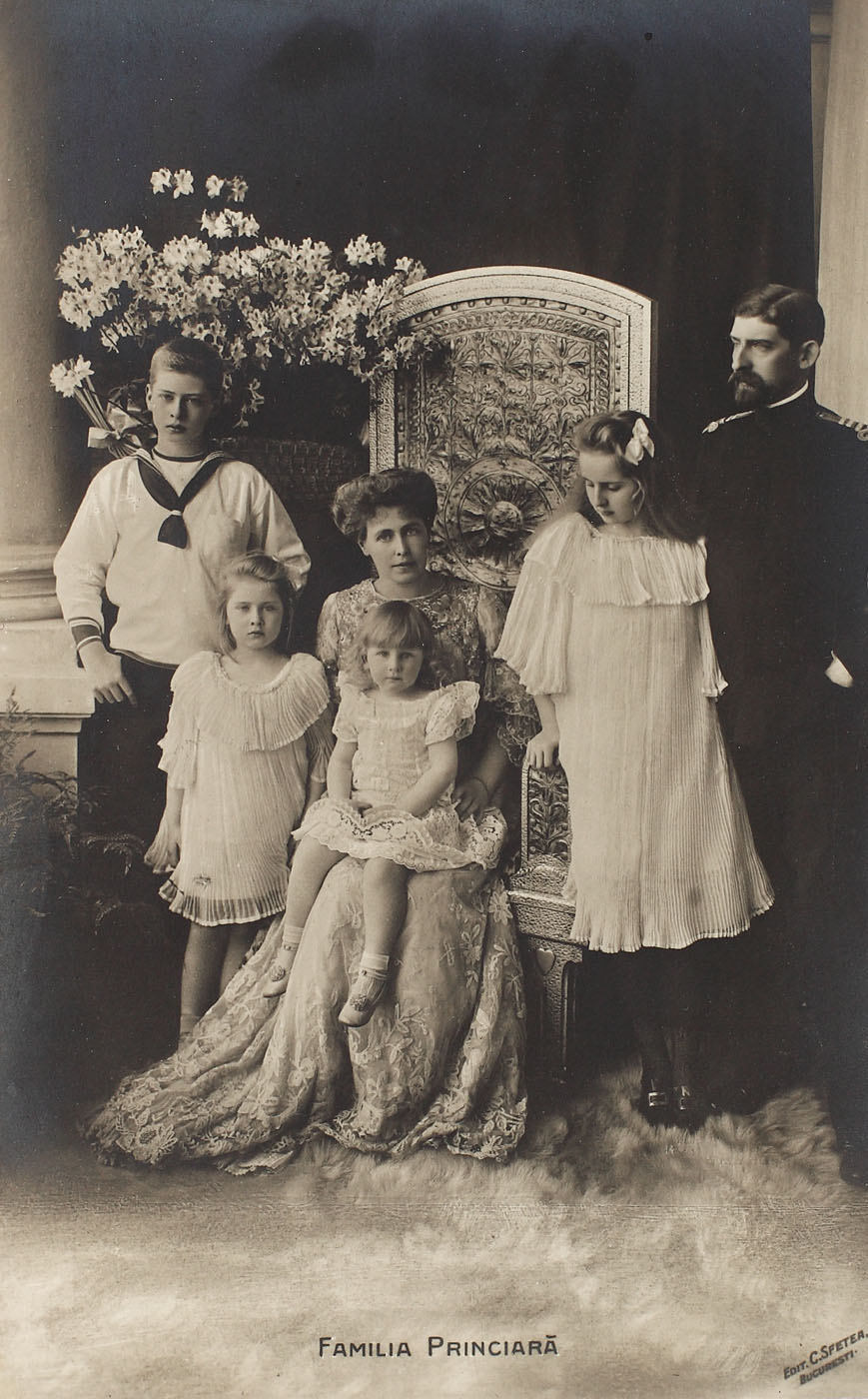 Carte poștală, Principele Ferdinand, Principesa Maria și copiii lor, Atelier Constantin Spetea București