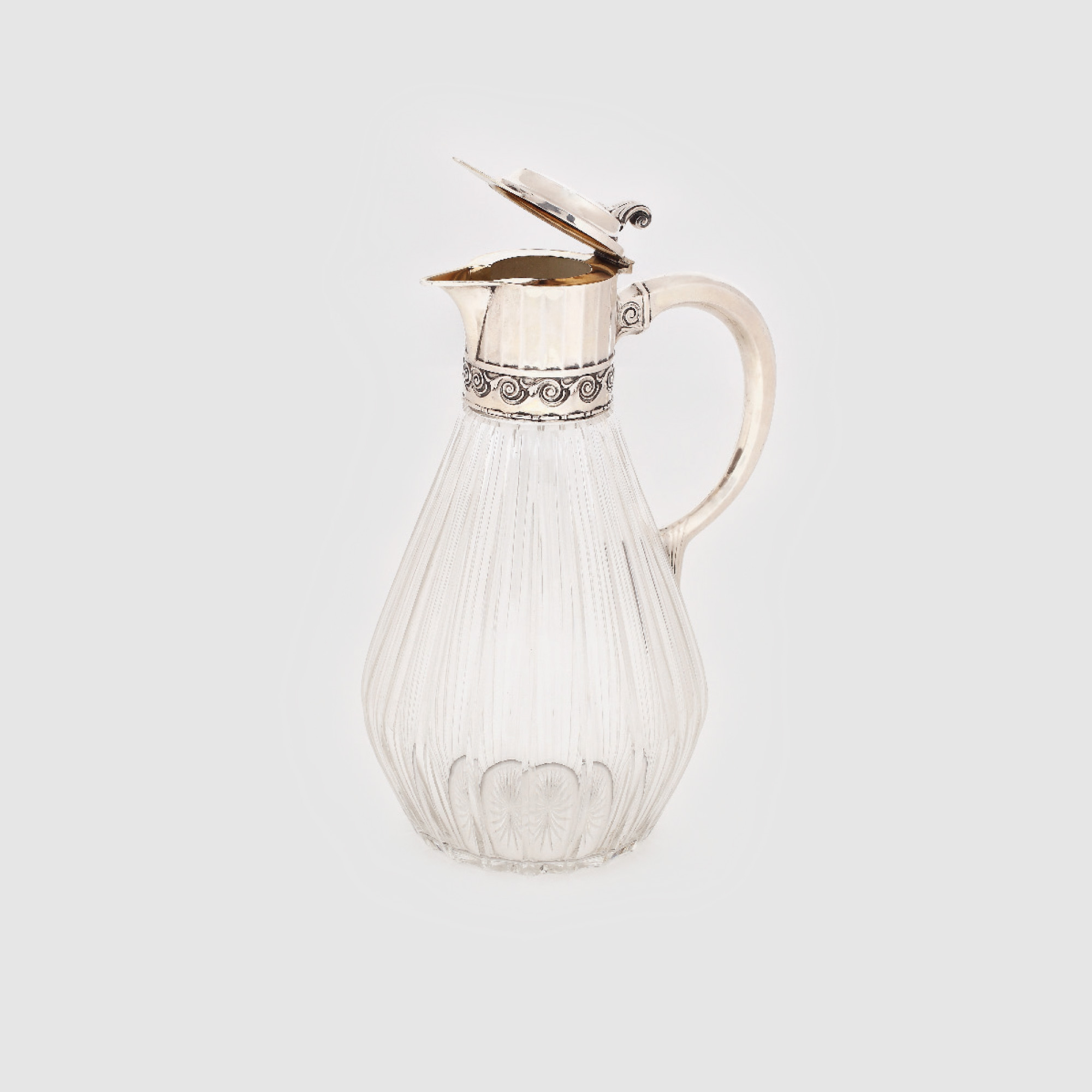 Carafă din cristal și argint H. Wurm, cca. 1910