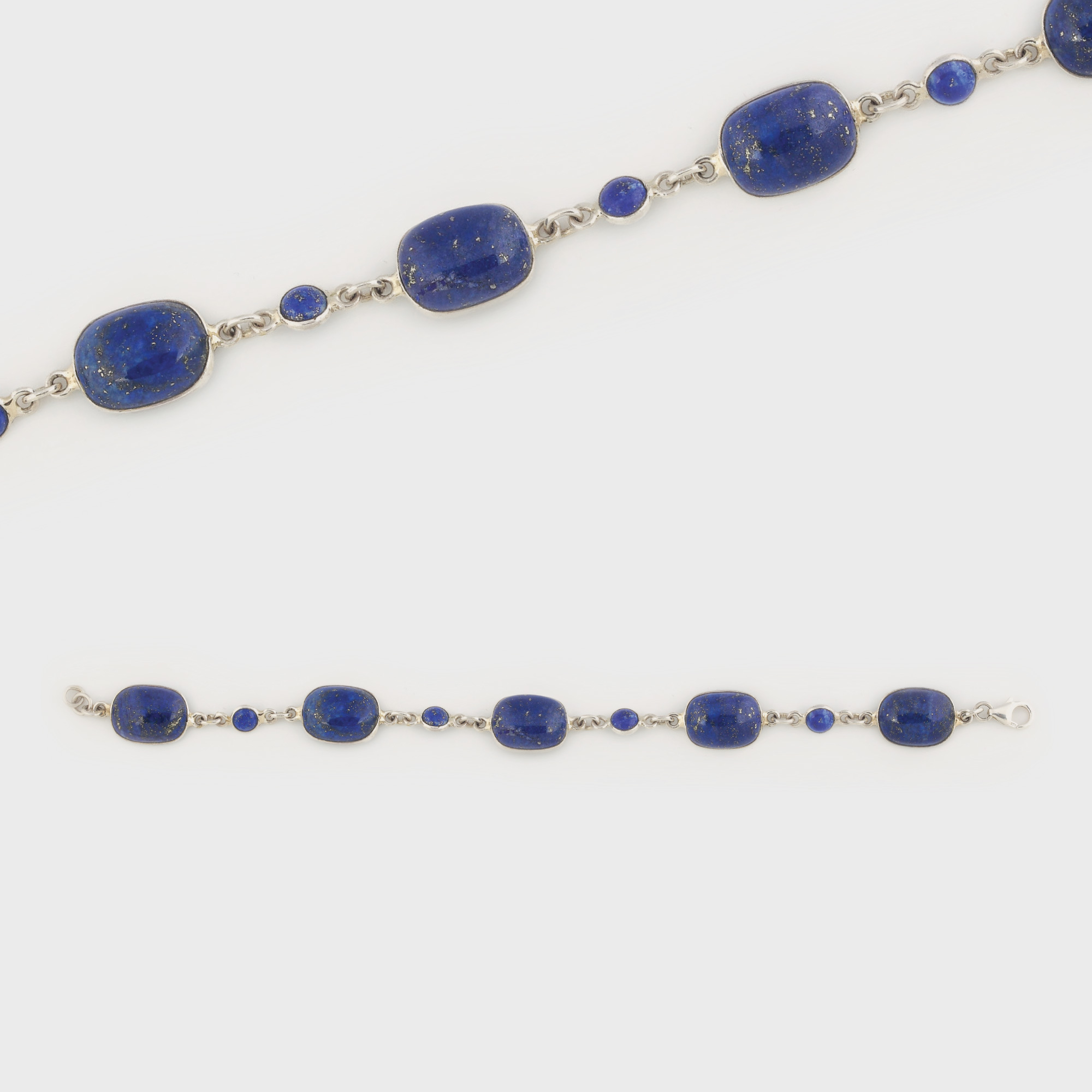 Brăţară din argint, decorată cu Lapis Lazuli