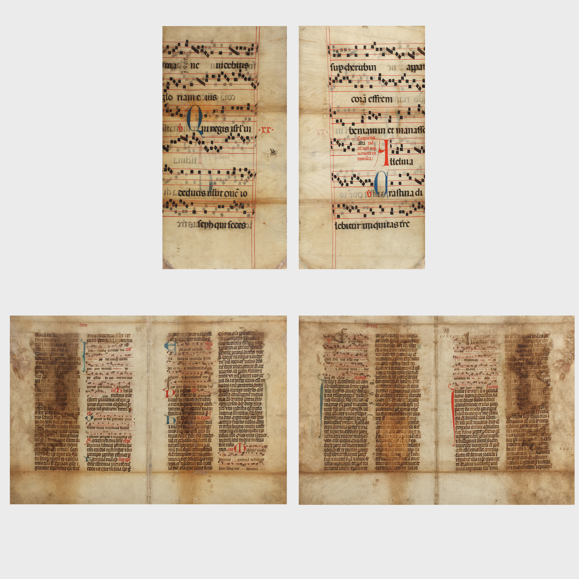 Set de două misale,  partituri pentru muzică gregoriană, 1567, excepționale piese de colecție