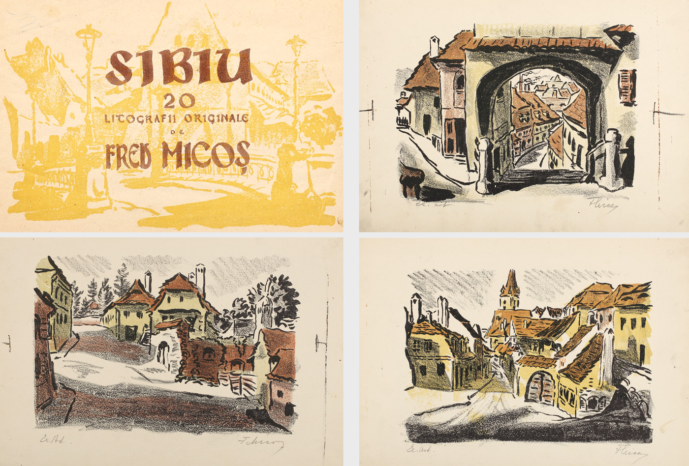 Sibiu, 20 de litografii de Fred Micoș