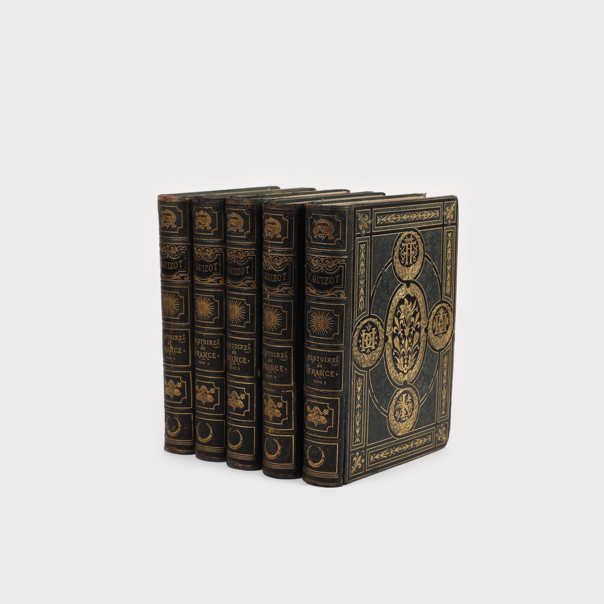 Istoria Franței, de François Guizot, ediție în 5 volume bogat ilustrate, Paris, 1875