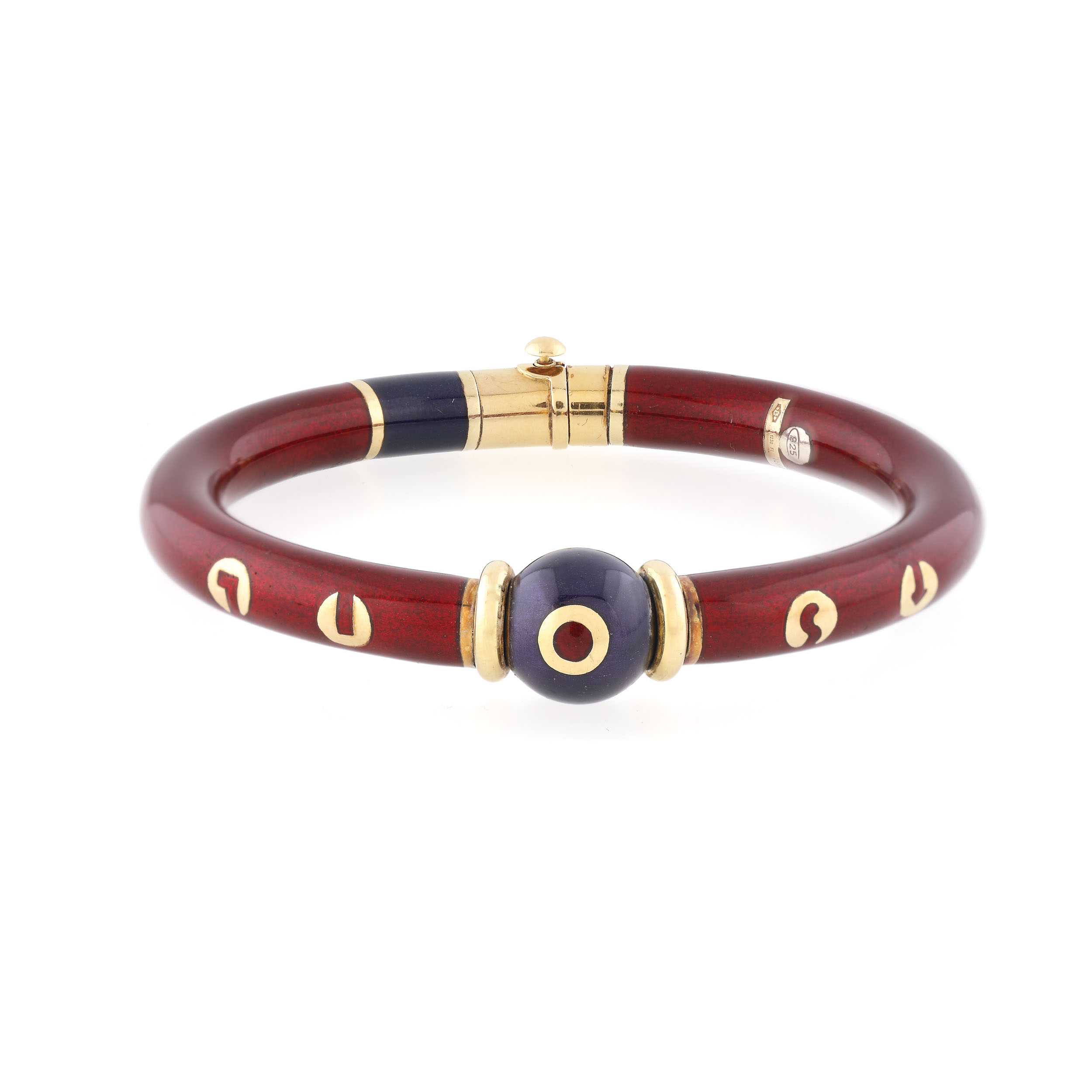 La Nouvelle Bague gold bracelet, decorated with enamel