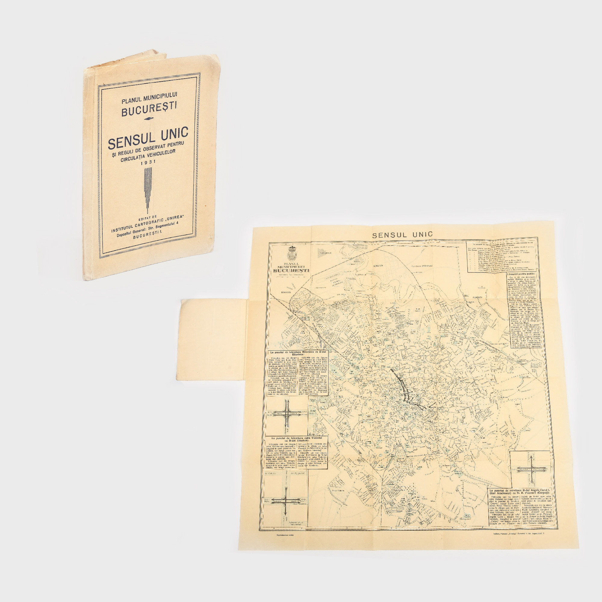 Planul circulației rutiere în Bucureştiul interbelic, 1931