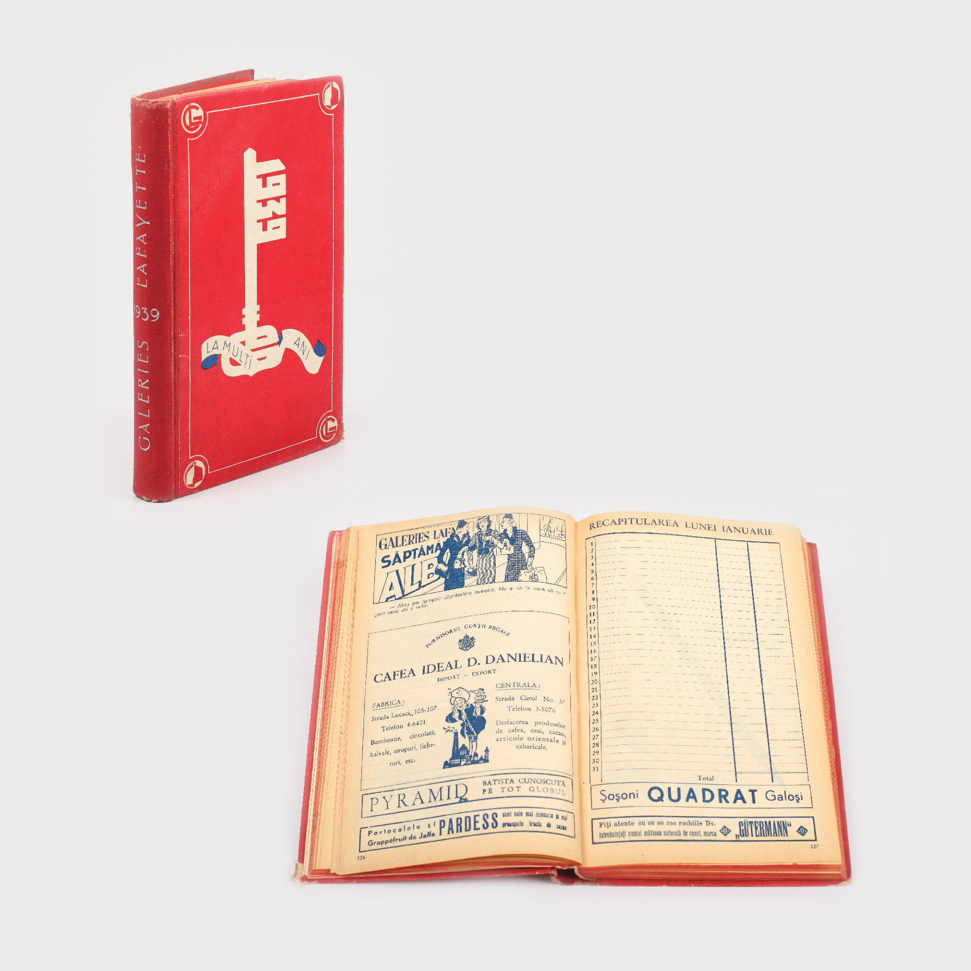 Calendarul "Galeriile Lafayette" pentru anul 1939, București