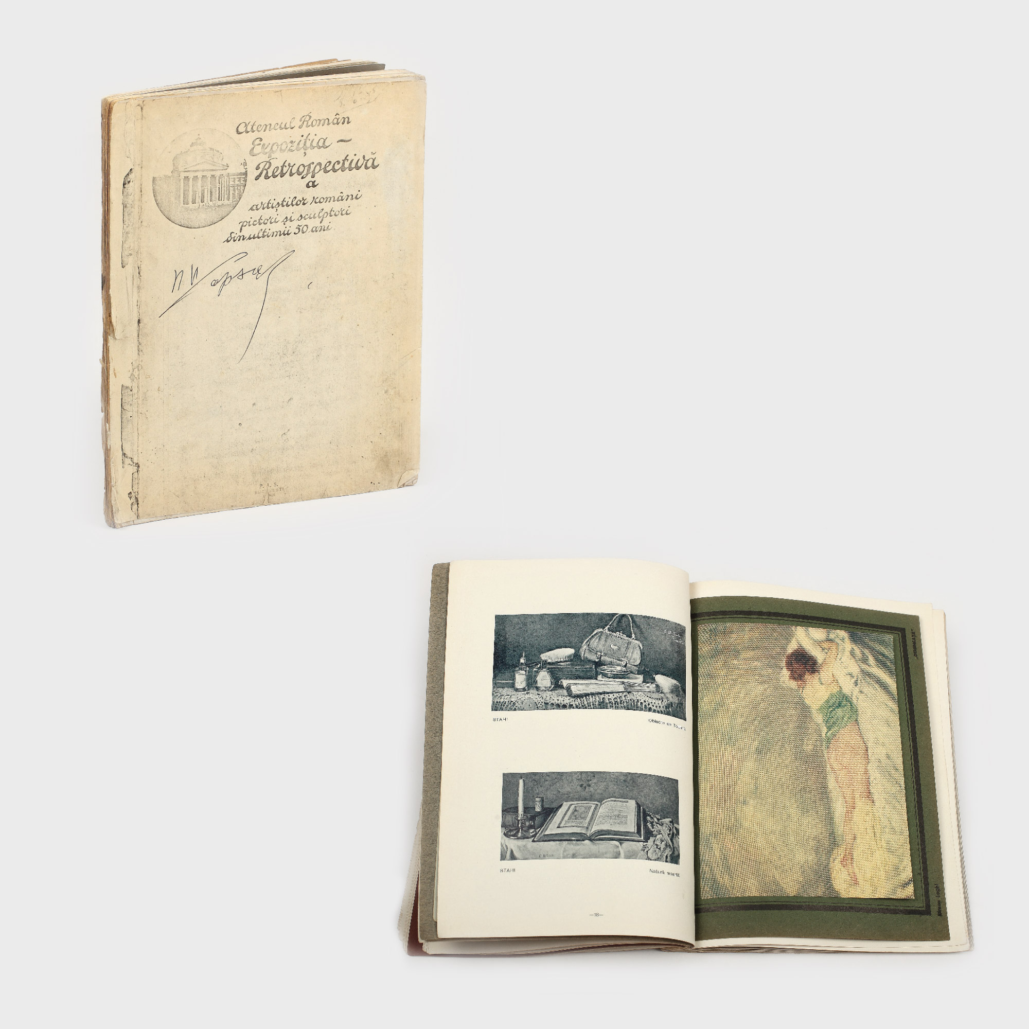 Catalog, "Expoziția restrospectivă a pictorilor și sculptorilor români din ultimii 50 de ani", organizată la Ateneul Român, București, 1928 