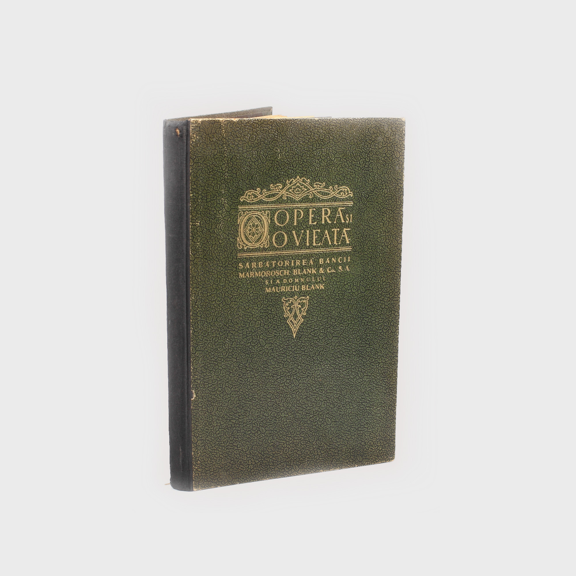 "O operă și o vieață", Sărbătorirea Băncii Marmorosh Blank, editura Cultura Națională