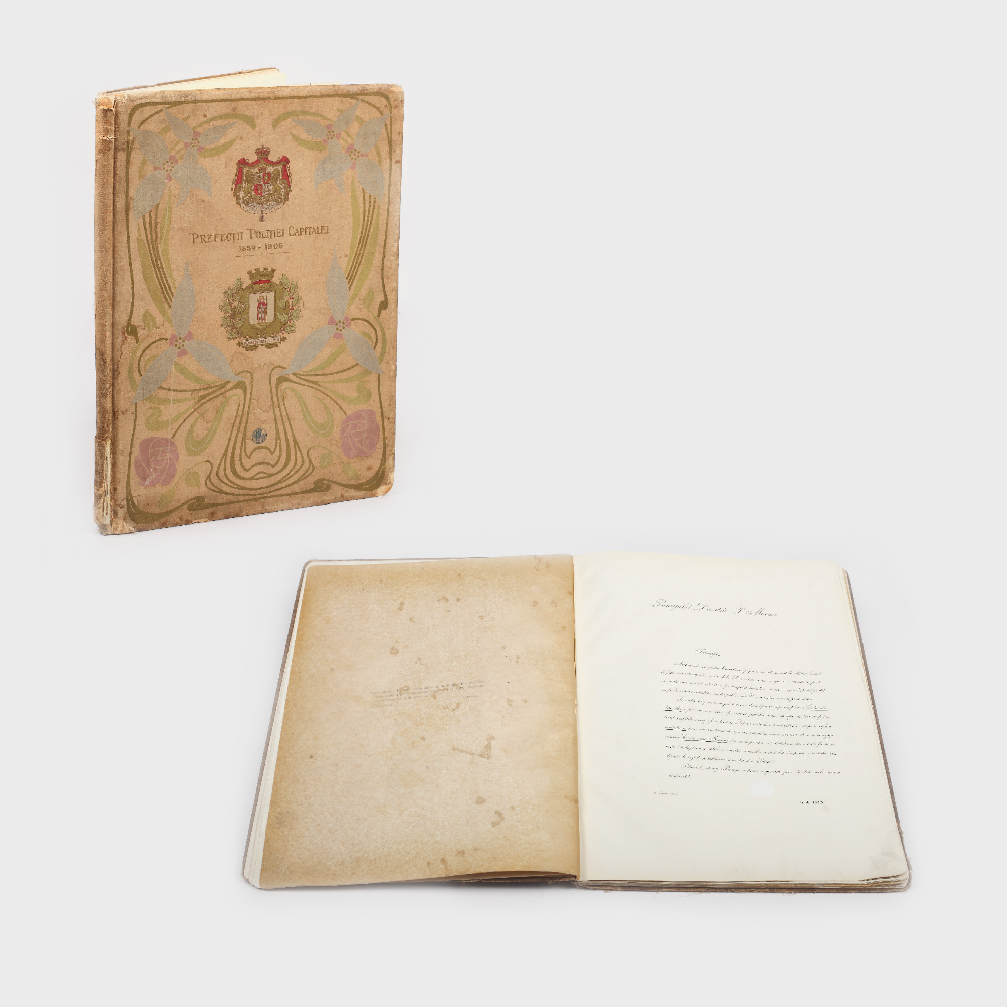 Album rar, "Prefecții Capitalei, 1859-1905", editat cu ocazia Jubileului Regal, Albert Baer, București, 1905