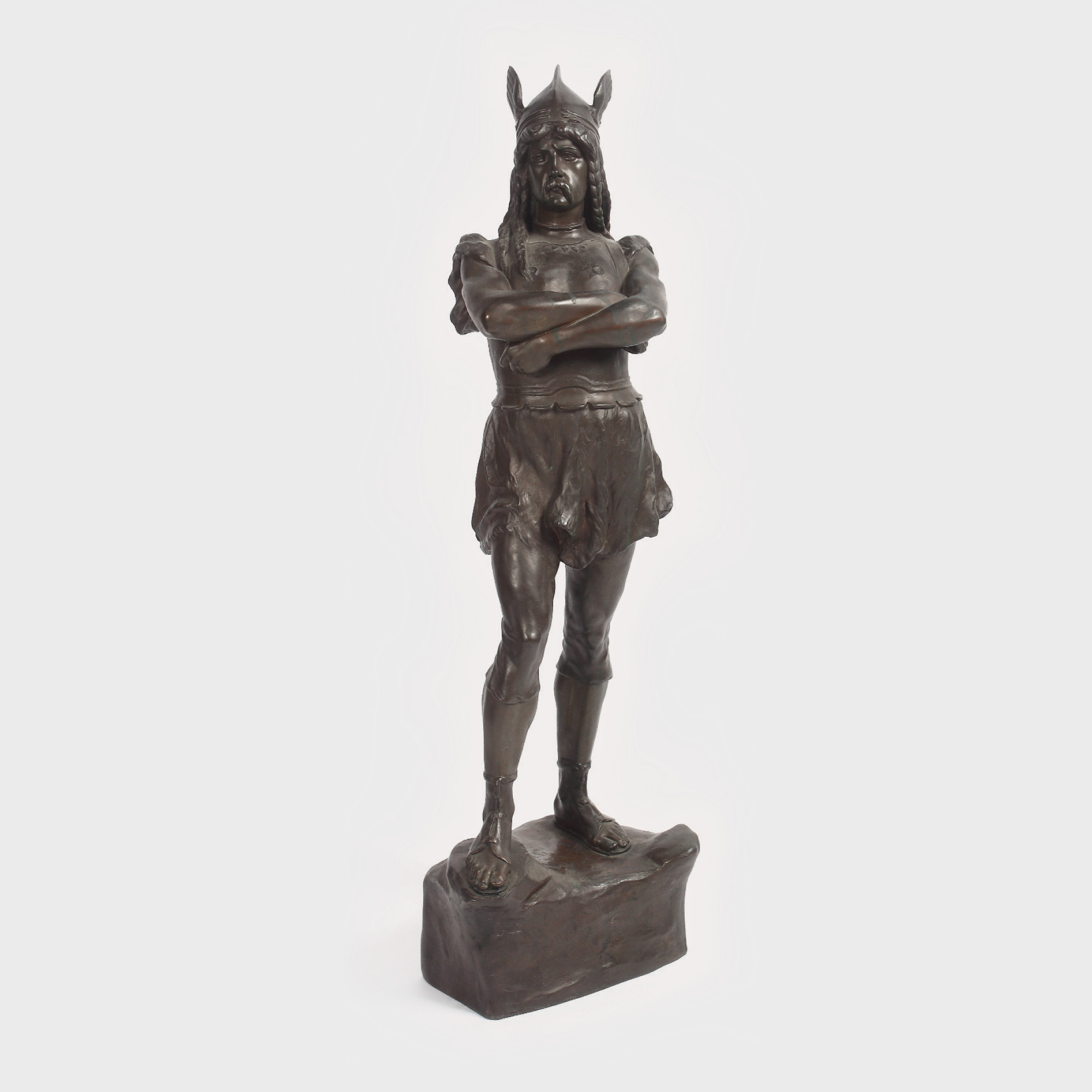 Siegfried, statuetă simbolistă realizată de Friedrich Goldscheider, Viena, sec. XIX