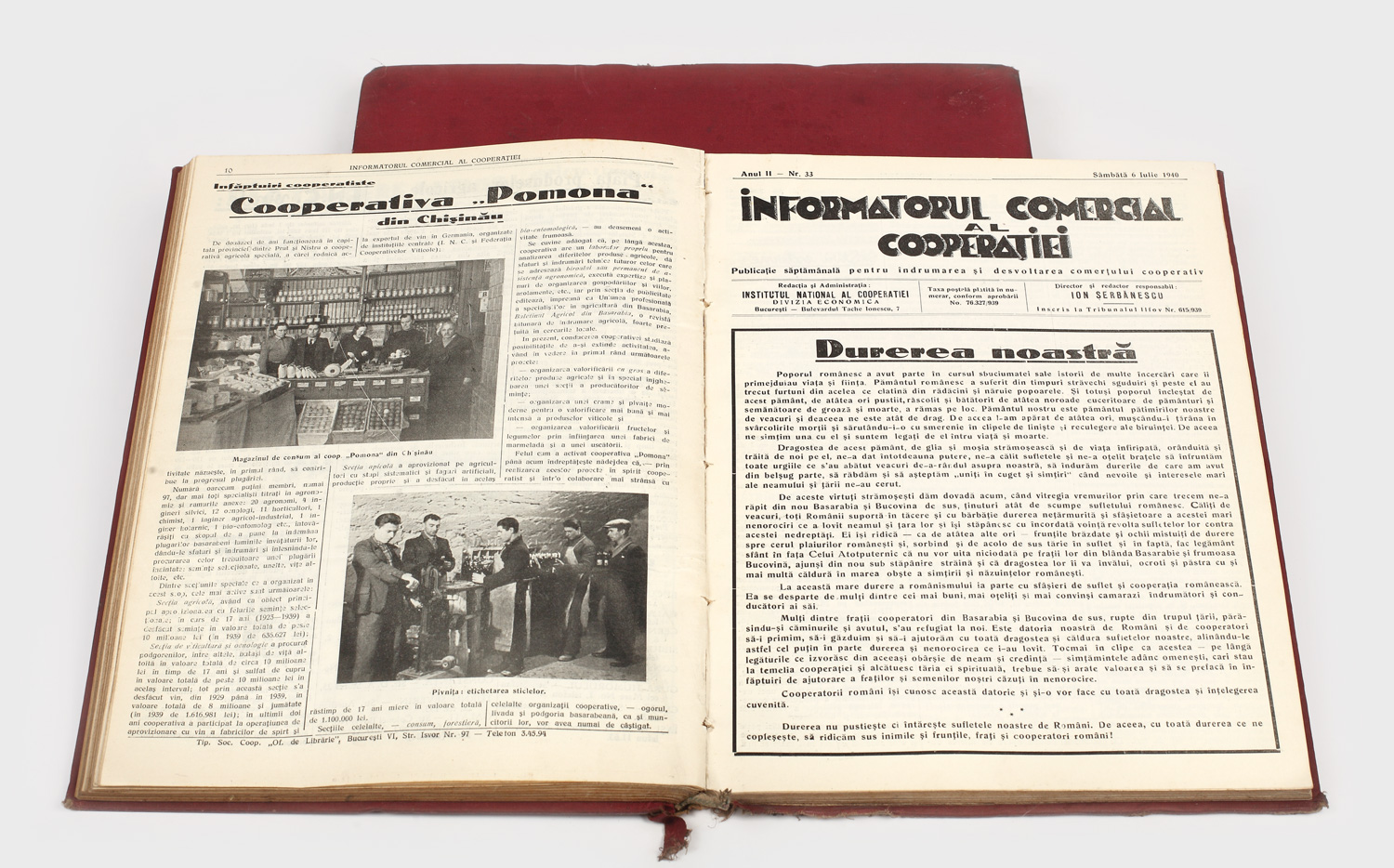 Revista Informatorul, 2 volume colegate cuprinzând numerele 1-58/1940 și 1-49/1941