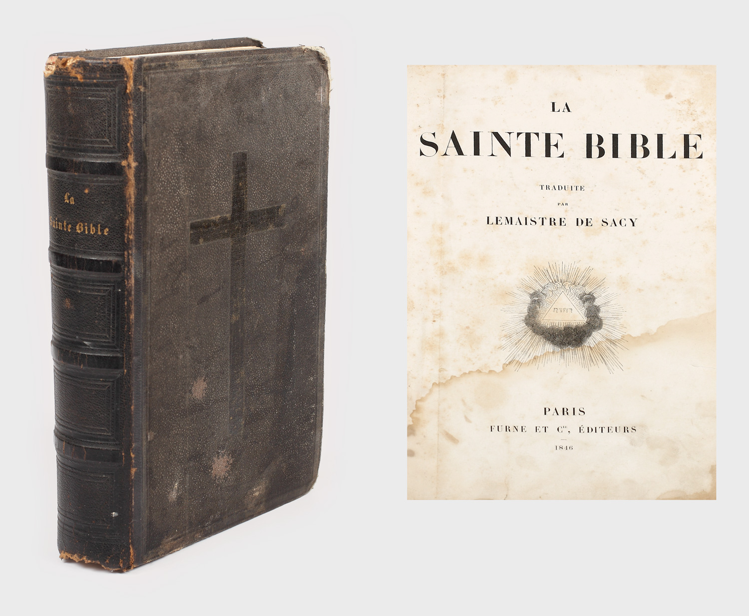 Sfânta Biblie, ediție în limba franceză, tradusă din ebraică de Lemaistre de Sacy, ediție Furne et Cie, Paris, 1846