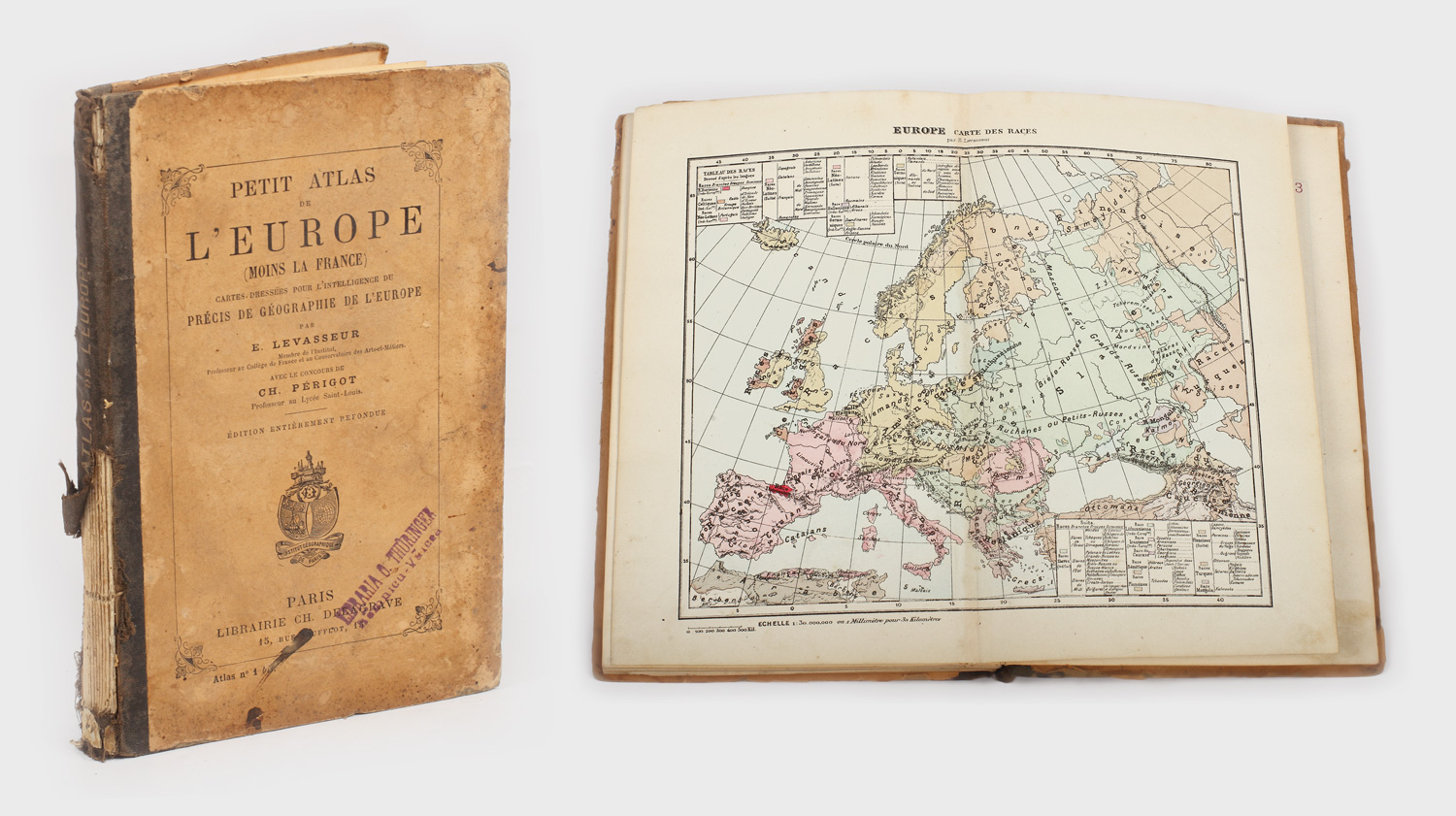 Mic atlas al Europei, ilustrând România văduvită de Transilvania și Basarabia, 1909