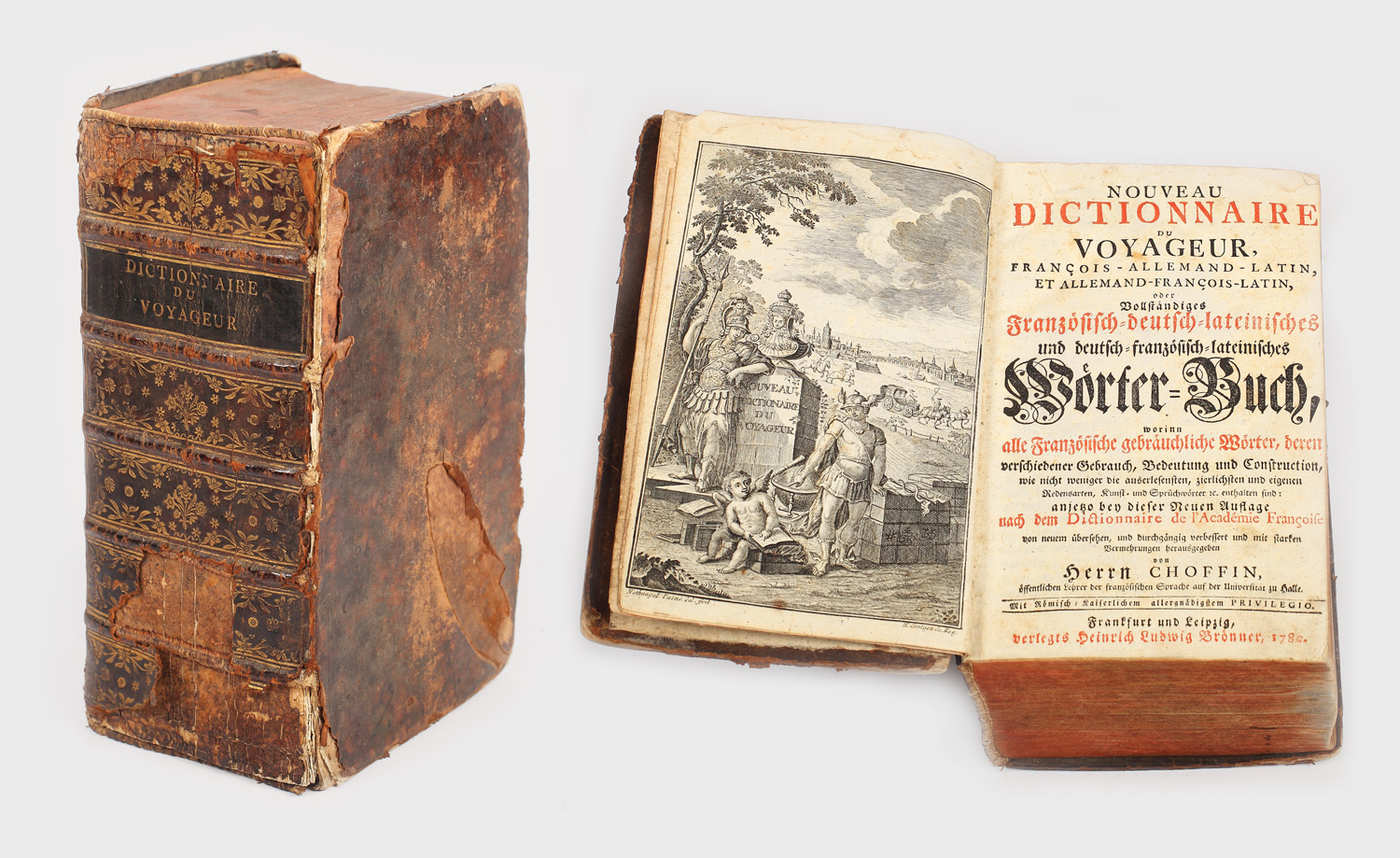 Nou dicționar de călătorie, dicționar germano-franco-latin publicat în 1780