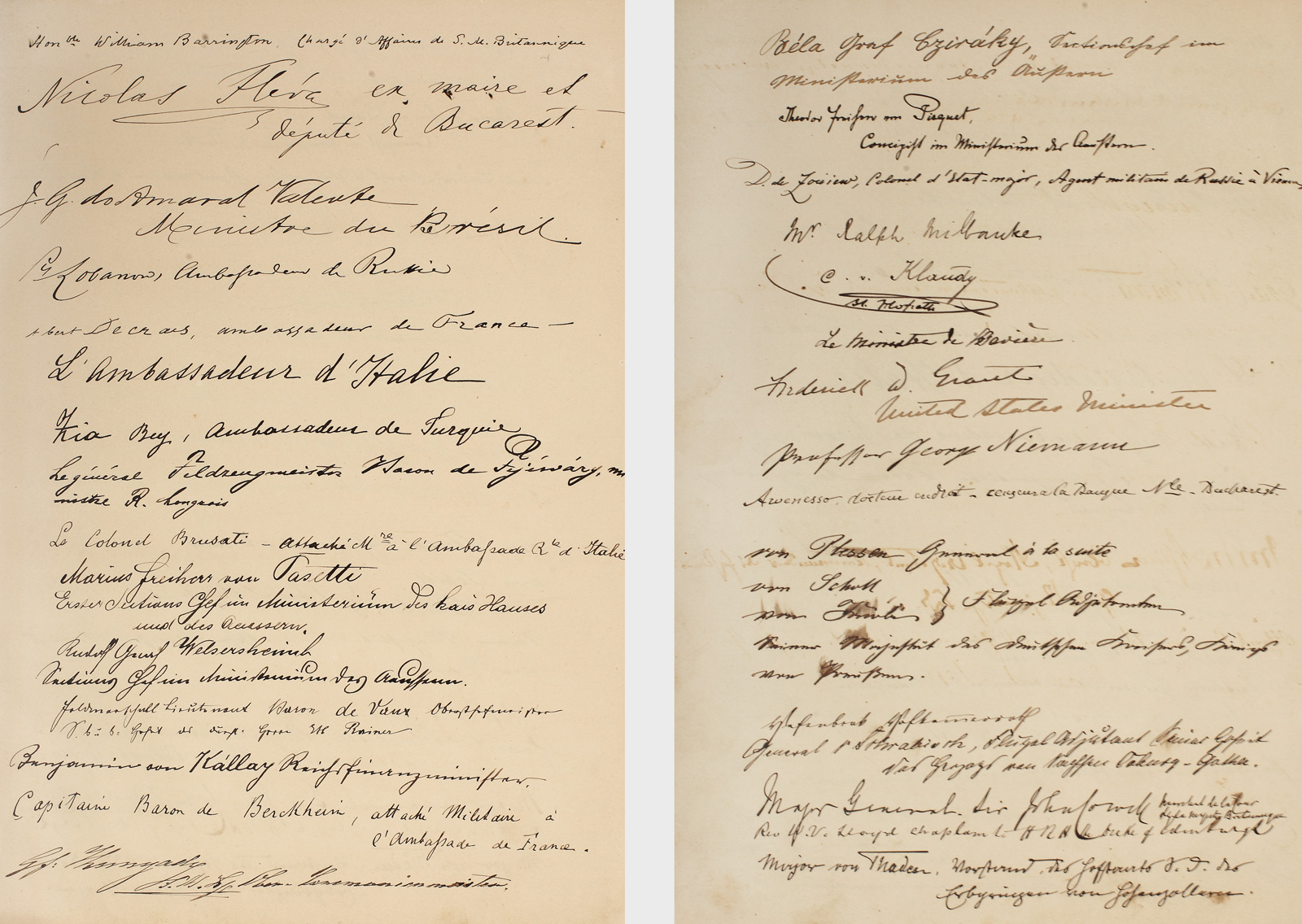 Scrisoare a lui Nicolae Fleva, primar al Capitalei și deputat de București, purtând semnătura olografă