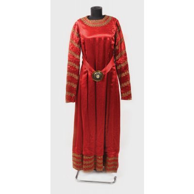 Costum purtat de Mihaela Juvara în spectacolul "Răzvan şi Vidra" din 1955, în regia lui Ion Olteanu, scenograf Mircea Marosin