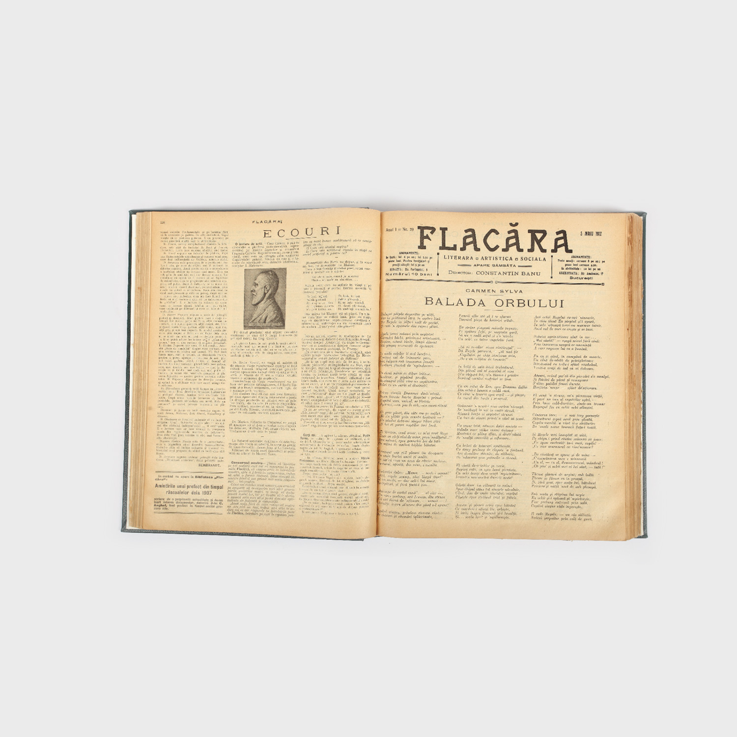 Revista literar-artistică Flacăra, colegată, numerele primilor 2 ani, 1911/1912 și 1912/1913