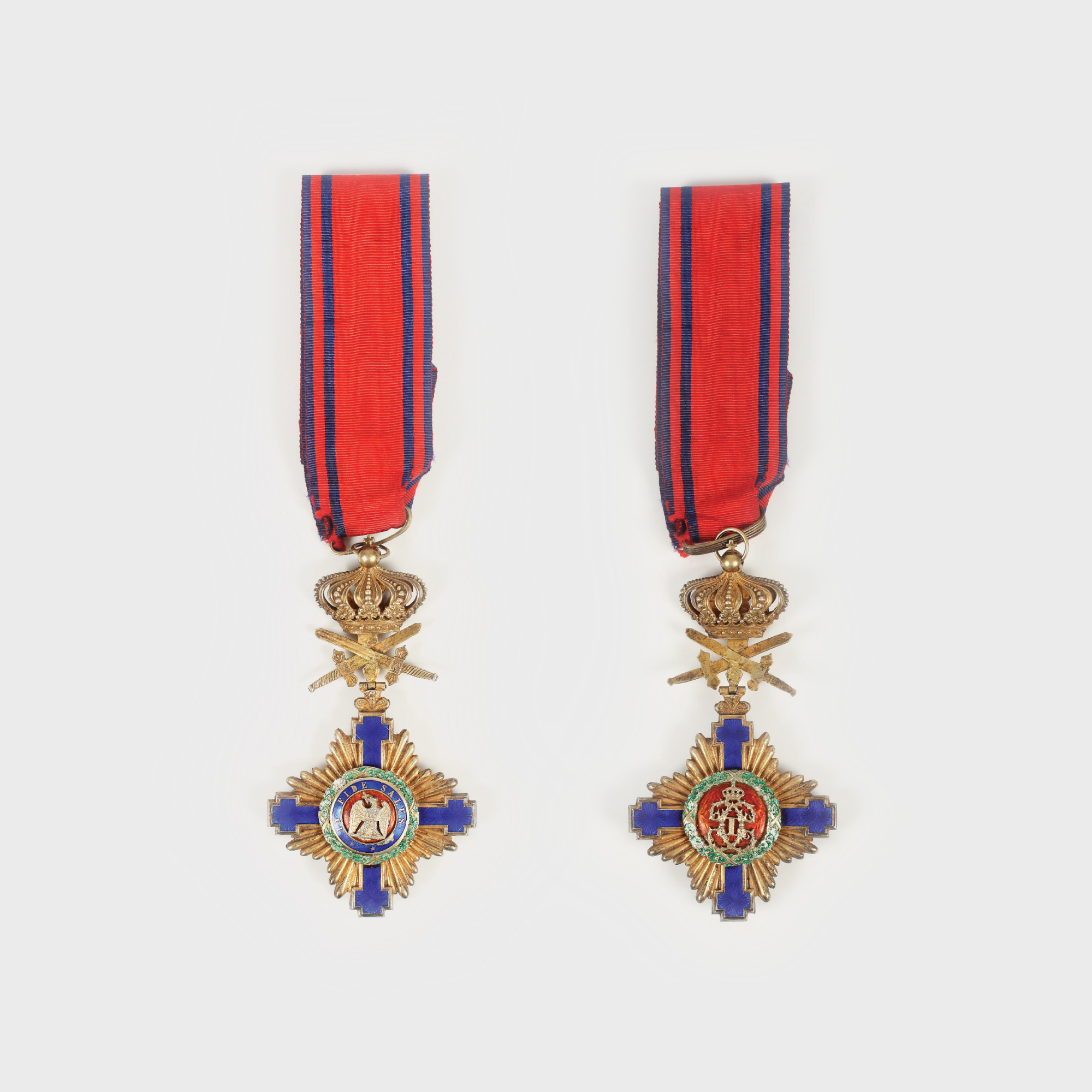 Ordinul Steaua României în grad de ofițer, tip de război, cu panglică de virtute militară, 1941