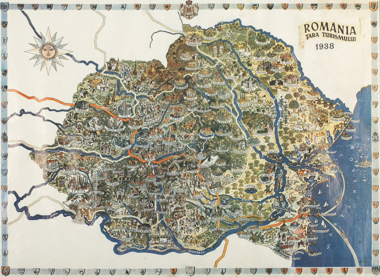 Harta "România ţara turismului"