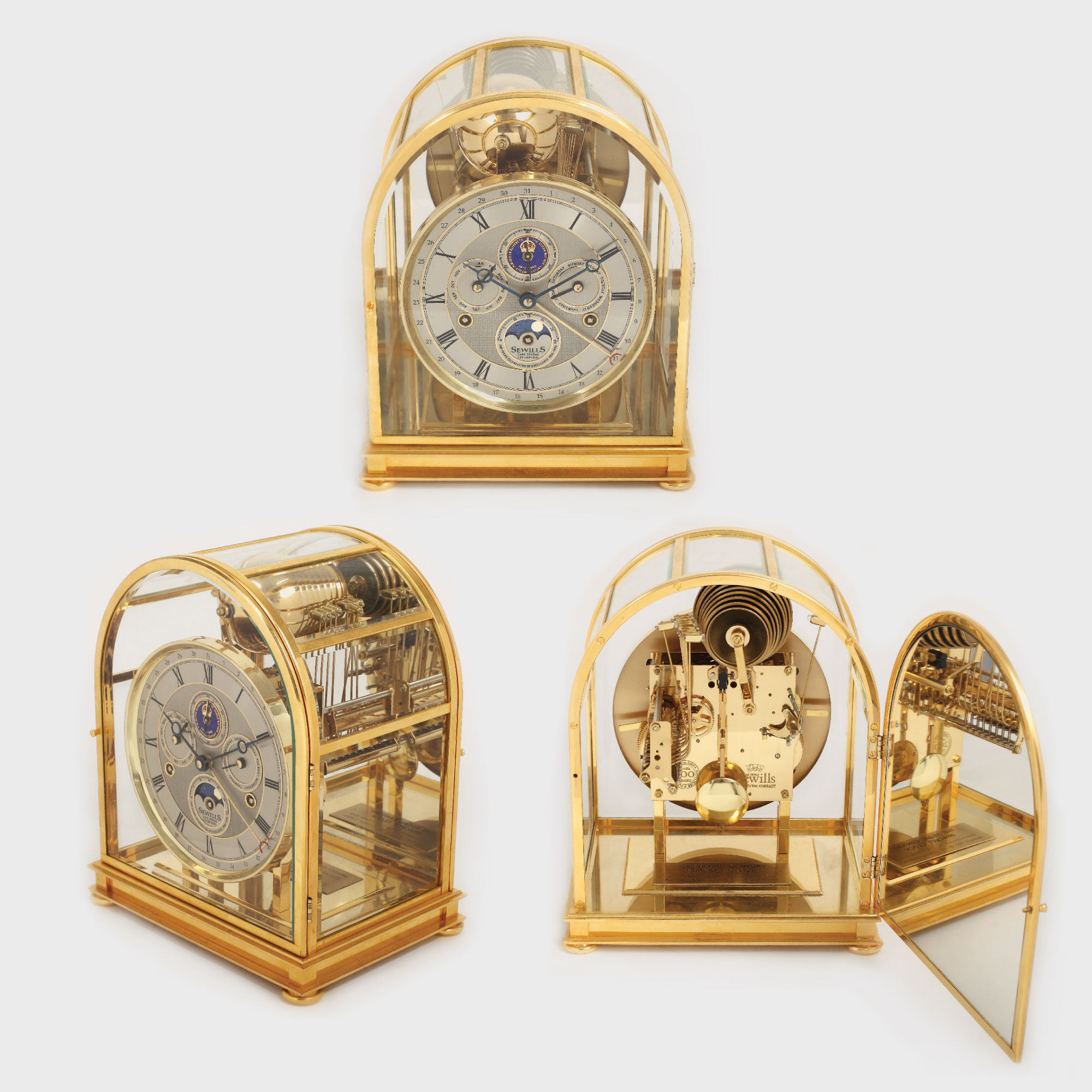 Monumental ceas în manieră Art Deco, realizat de Sewills, pentru birou, piesă de colecţie