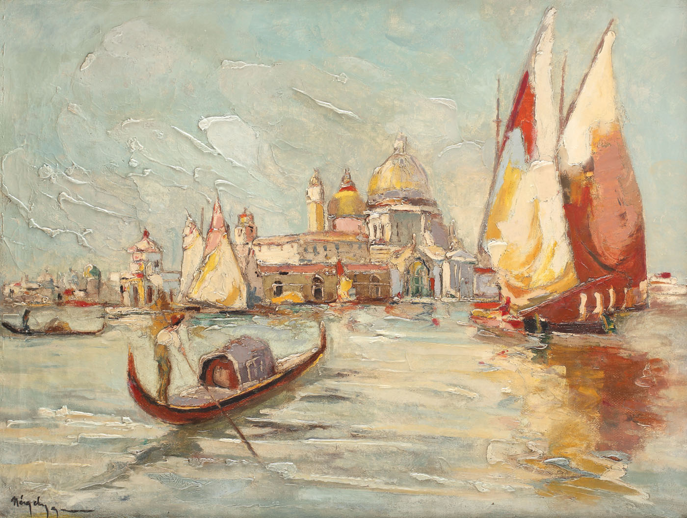 Veneția, către Santa Maria della Salute