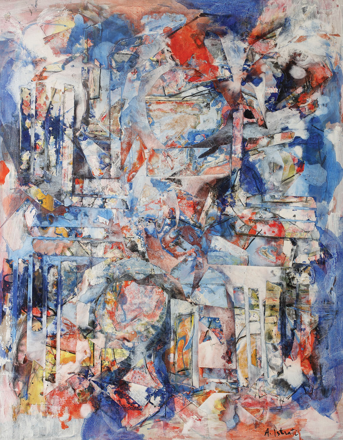 Composition en bleu