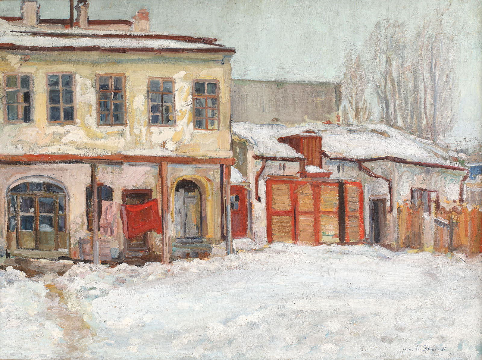 The yard of the old inn