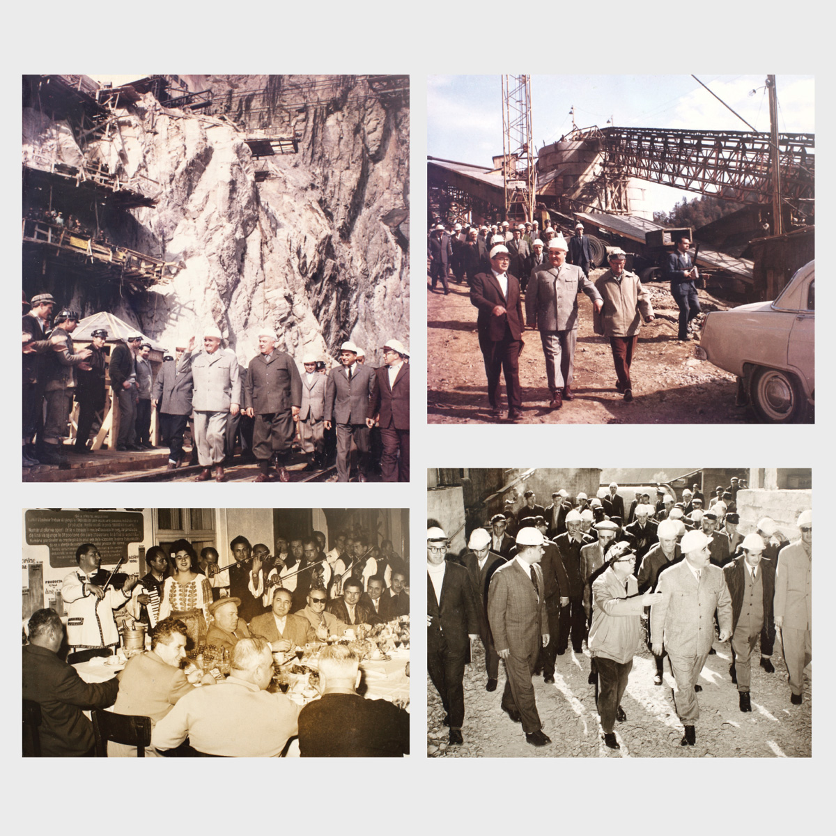 Vizita conducătorilor de partid și de stat la hidrocentrala Argeș, octombrie 1963, album cu 85 de fotografii