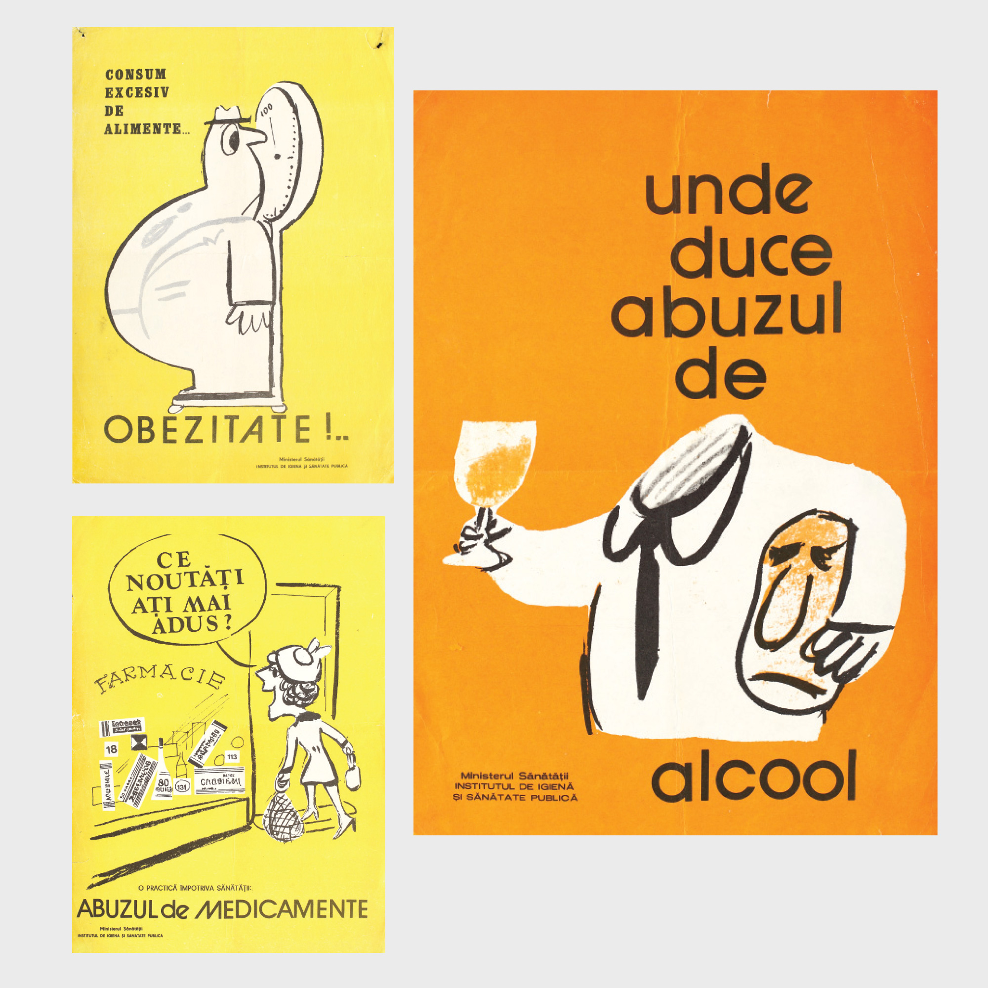 "Abuz de produse", anii '70, lot format din 3 afișe