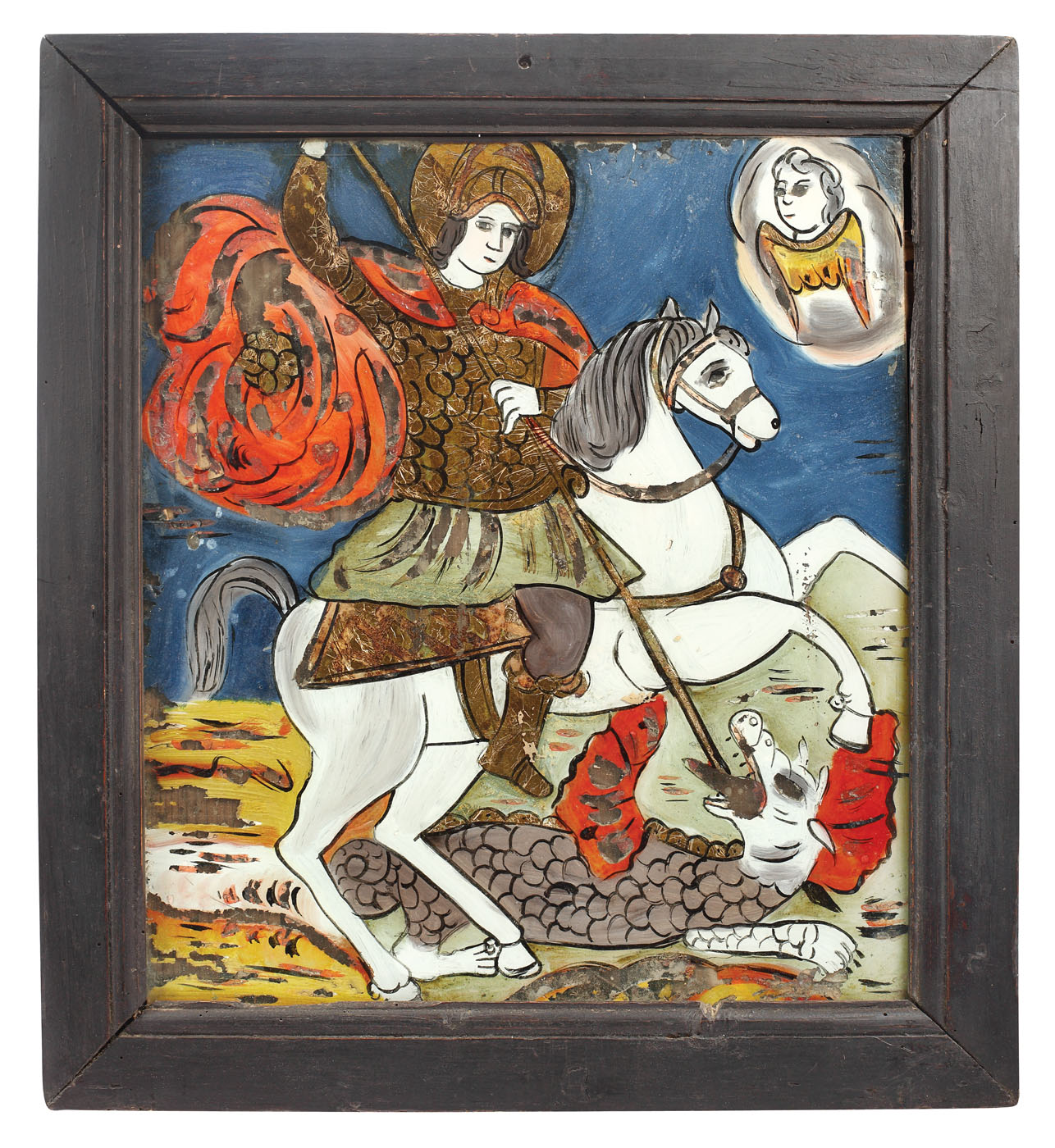 Icoană "Sfântul Gheorghe", atelier Maerii, Alba Iulia, mijlocul sec. XIX; provine din Colecţia Ciobanu