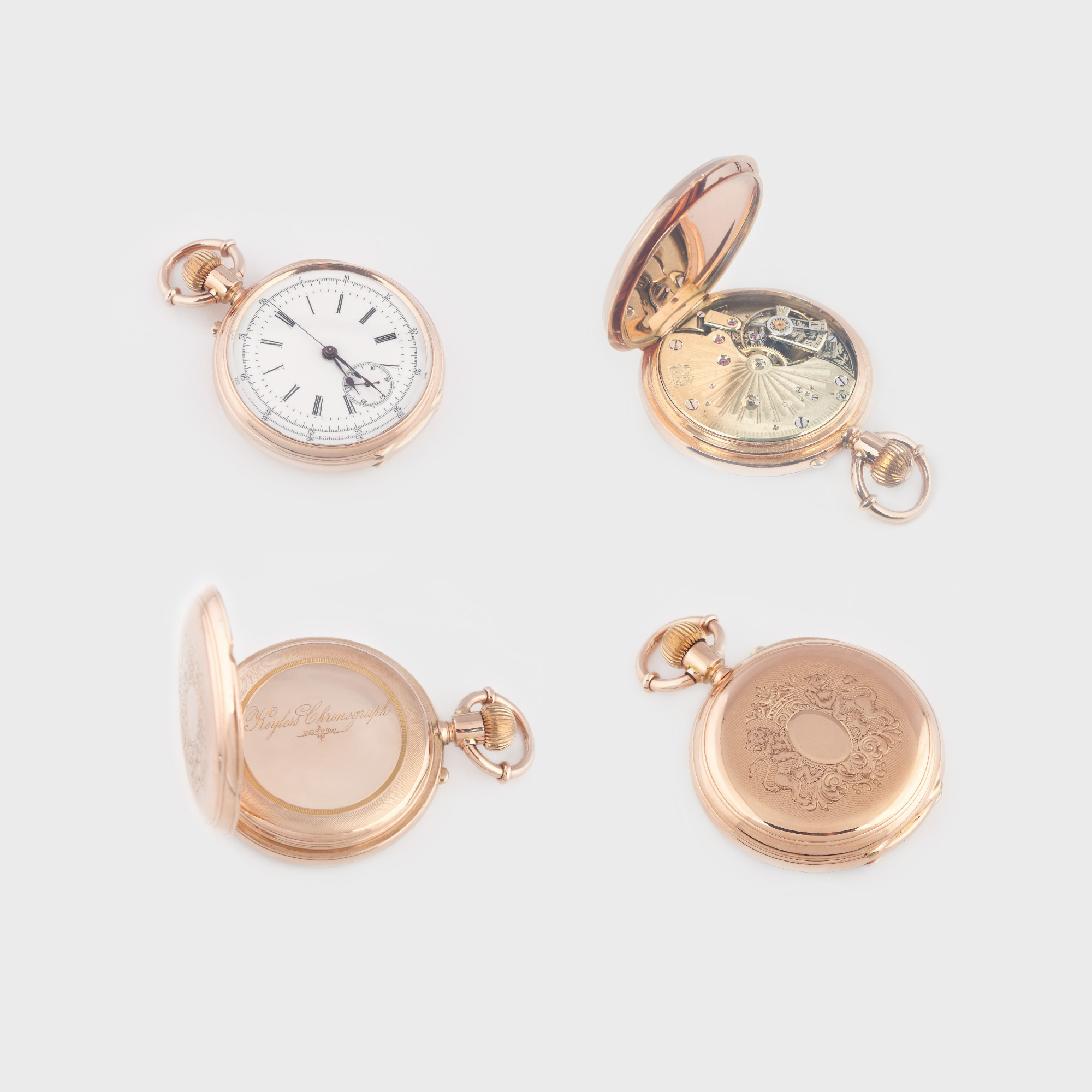 Ceas Girard-Perregaux, de buzunar, din aur, sfârşitul sec. XIX - începutul sec. XX