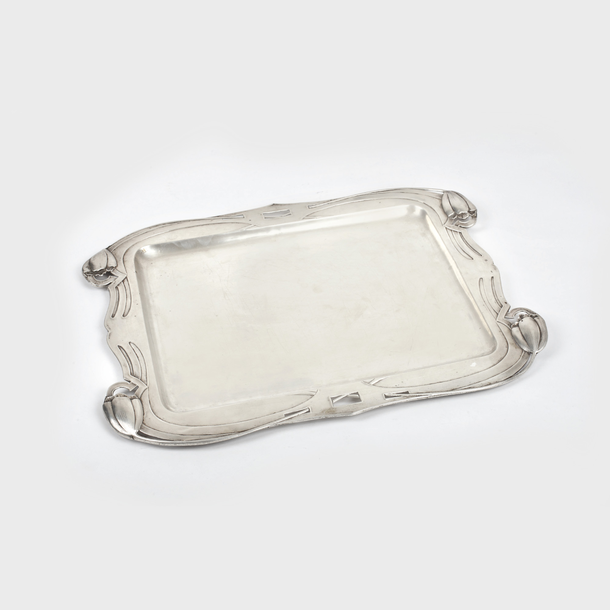 Tavă din argint Art Nouveau, cca. 1890-1910