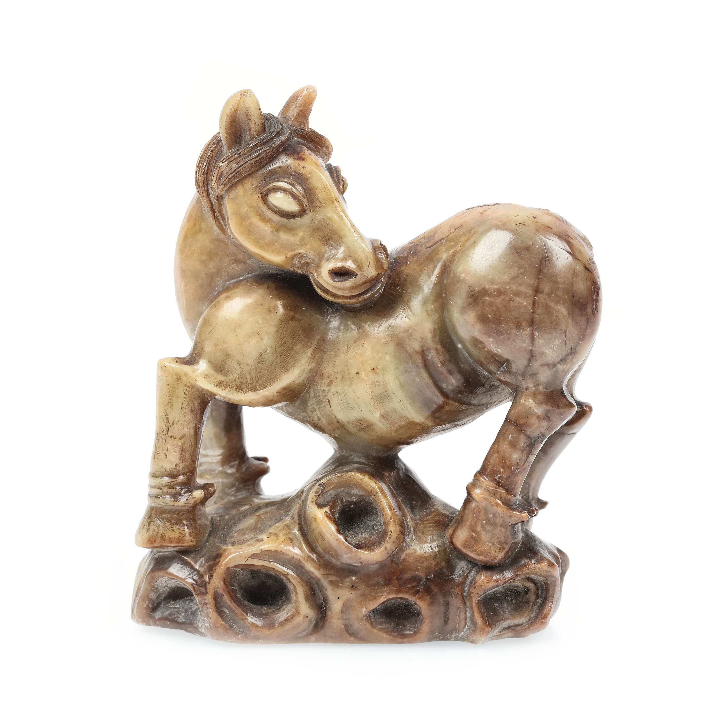 Sculptură din steatit, reprezentând un măgăruș tibetan ”Kiang”, perioada Qing, China, sec. XVIII-XIX