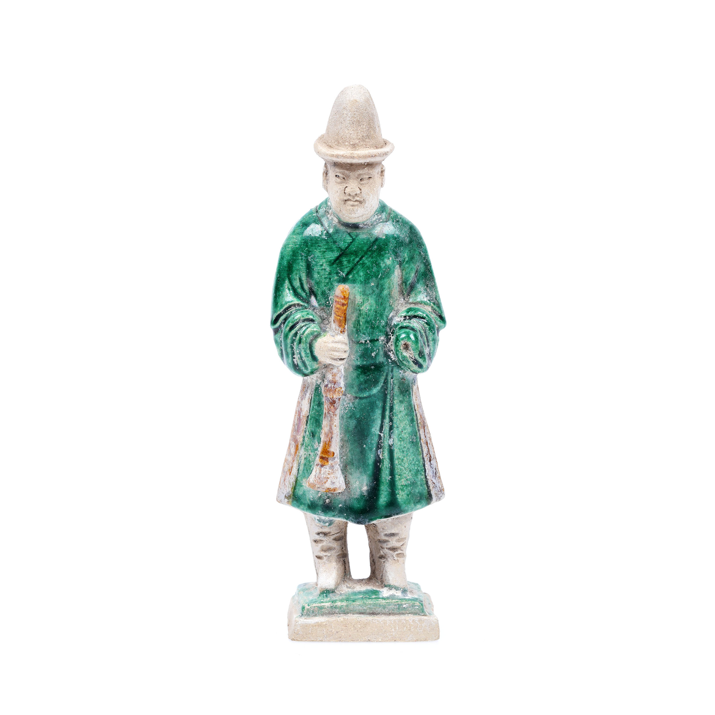 Statuetă din teracotă reprezentând un muzicant, perioada Ming, China, cca. 1368–1644