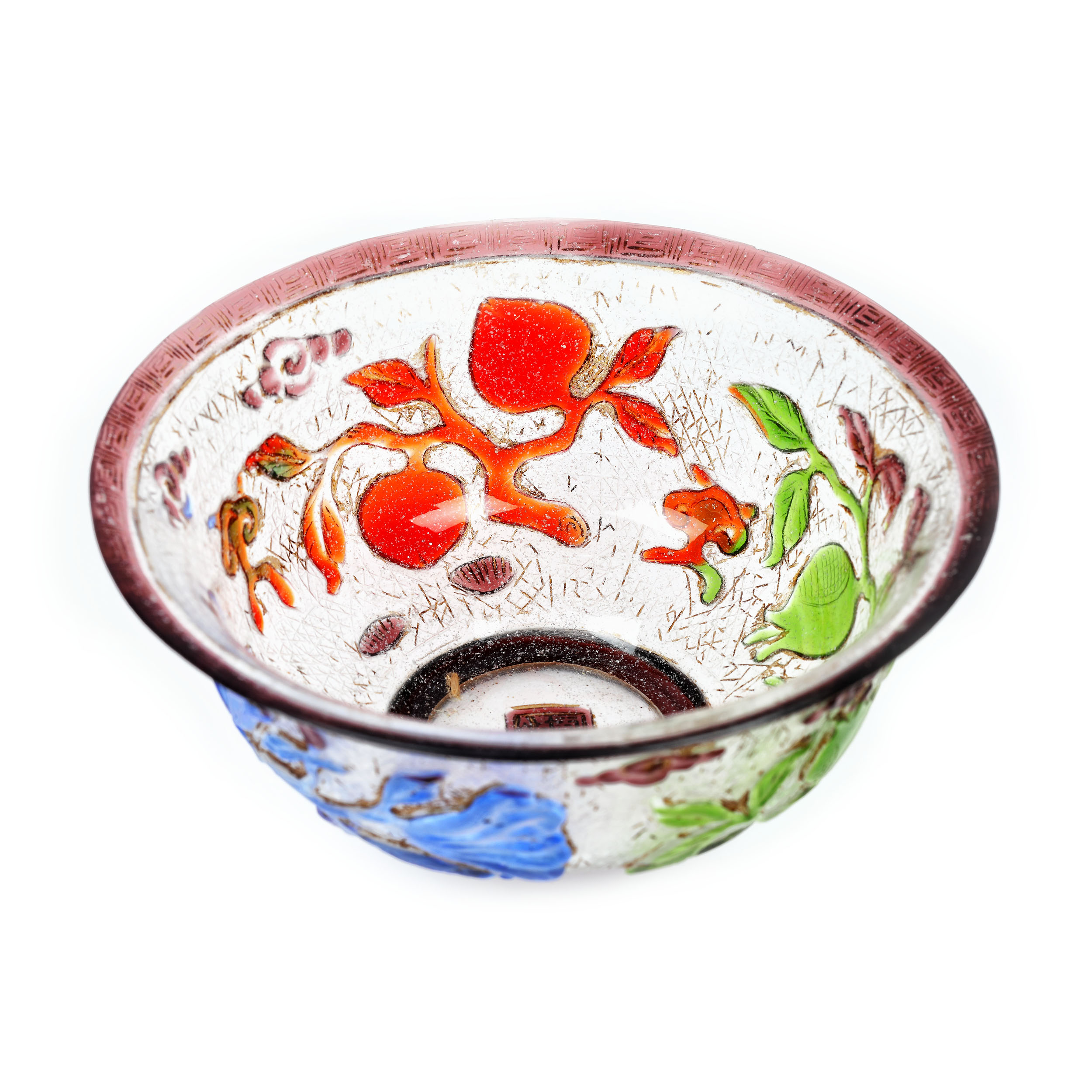 Vas din ”sticlă de Peking” și sticlă stratificată, marca retrospectivă Qianlong, perioada Qing, China, sec. XVIII-XIX