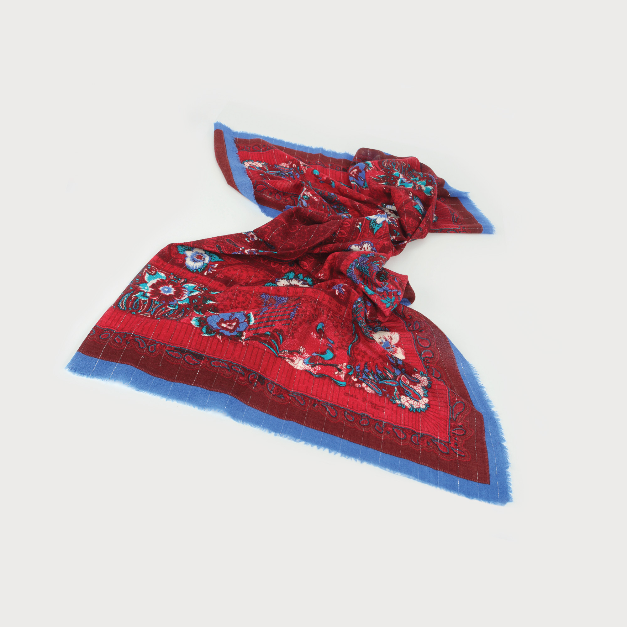 Șal Odile St. Germain, din voal de lână, anii '80, piesă rară, de colecție