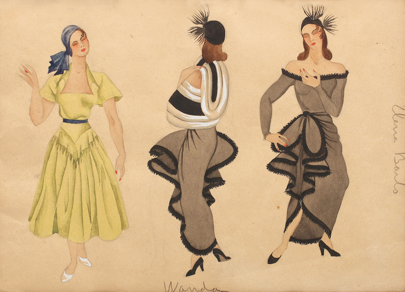 Schiţe de costum (Wanda)