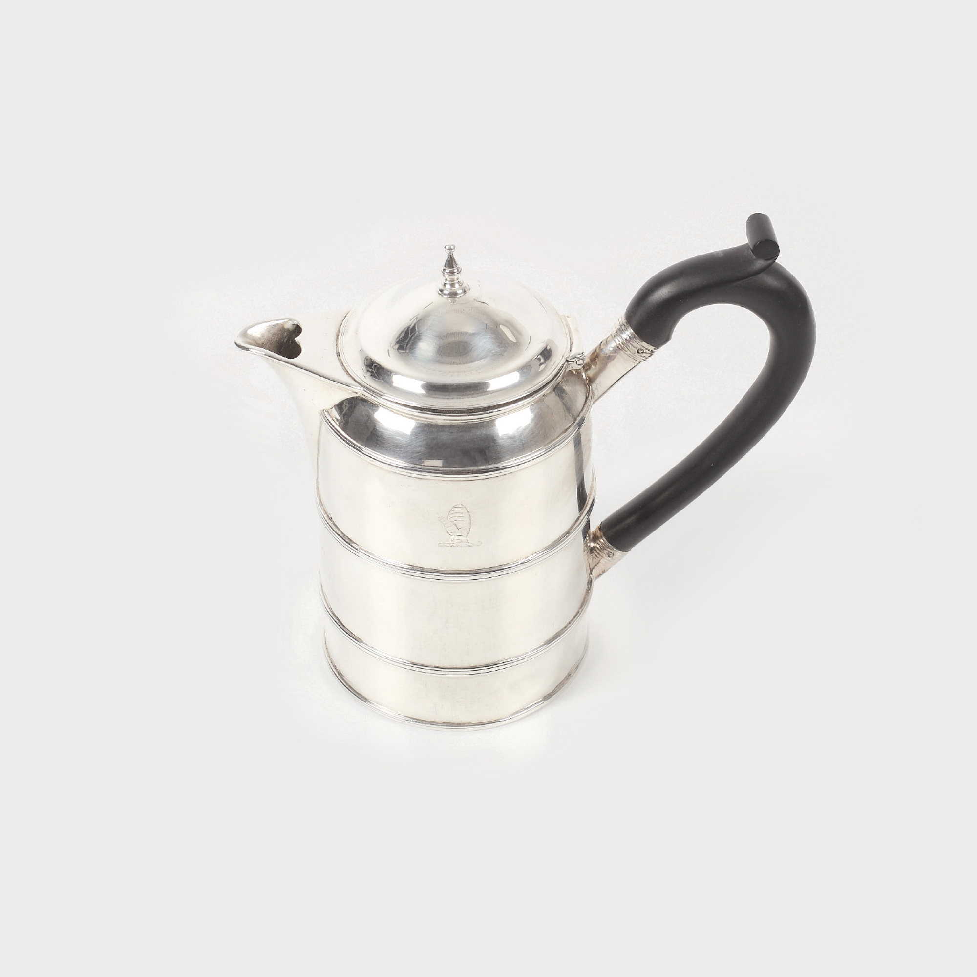 Cafetieră George III, din argint englezesc, piesă de colecție, 1795