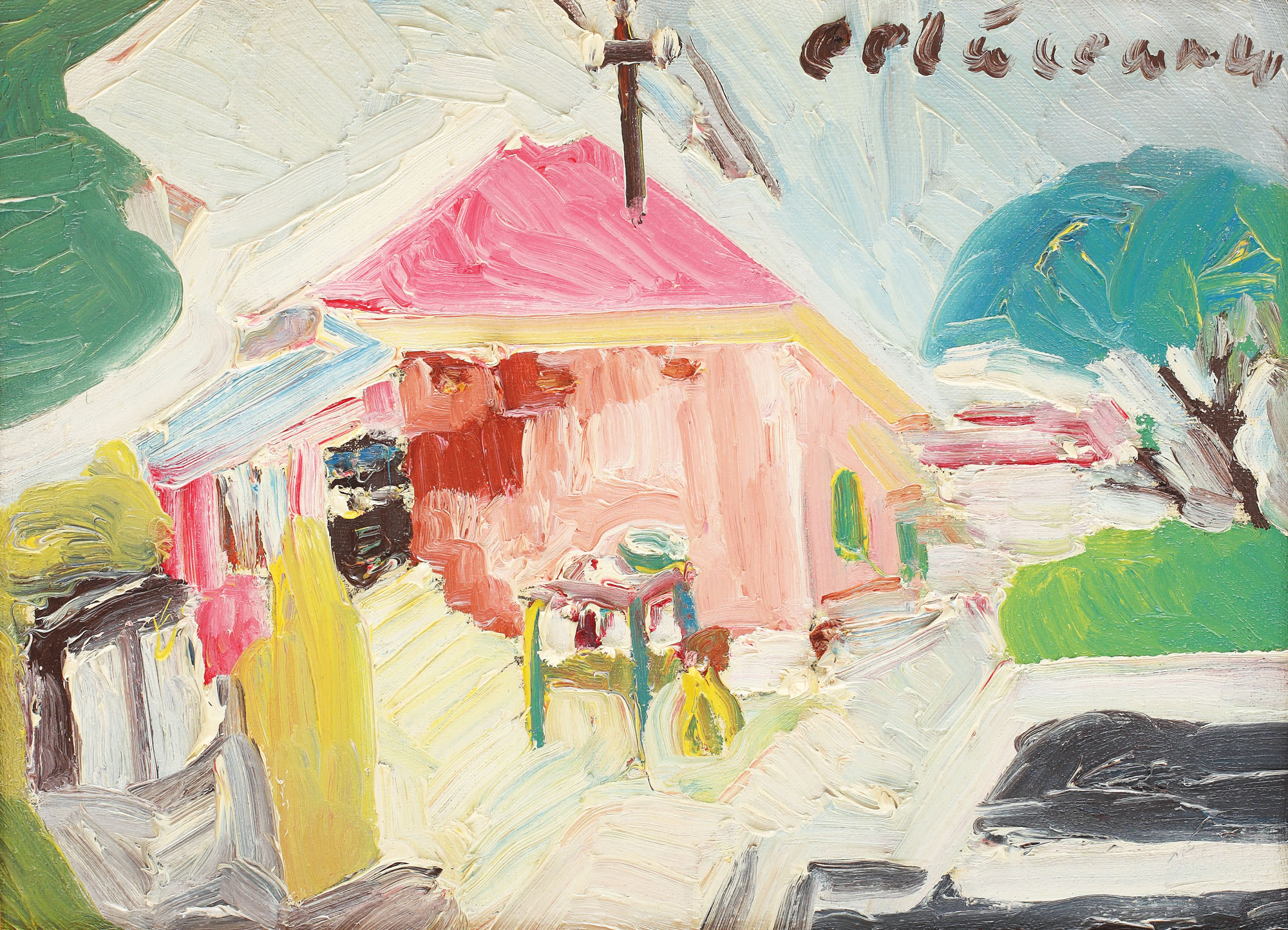 The pink house