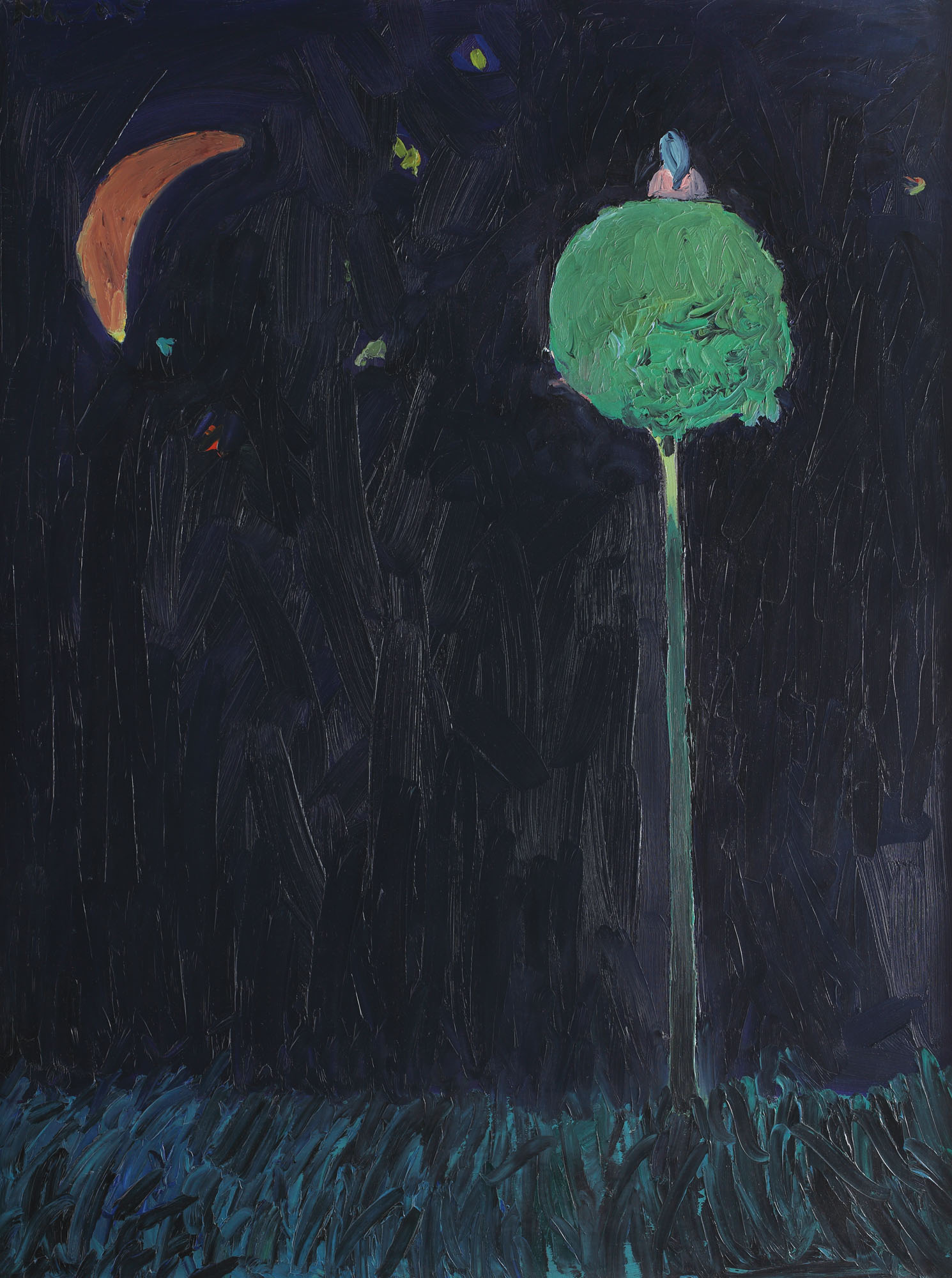 Stars and moon