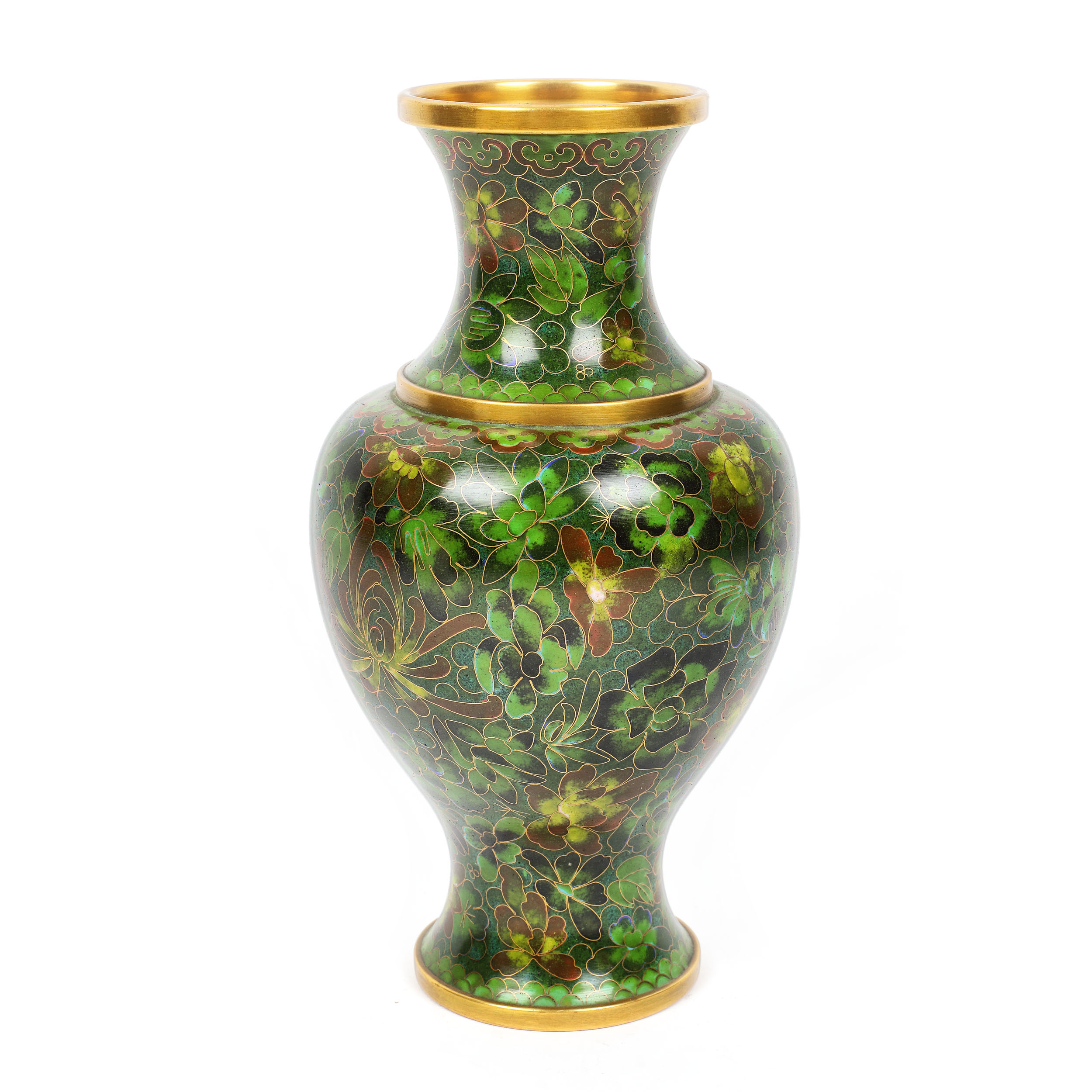 Vessel decorated in cloisonné style, emerald-green type, mid 20th century, a protocol gift from Chairman Mao Zedong to General Leontin Sălăjan