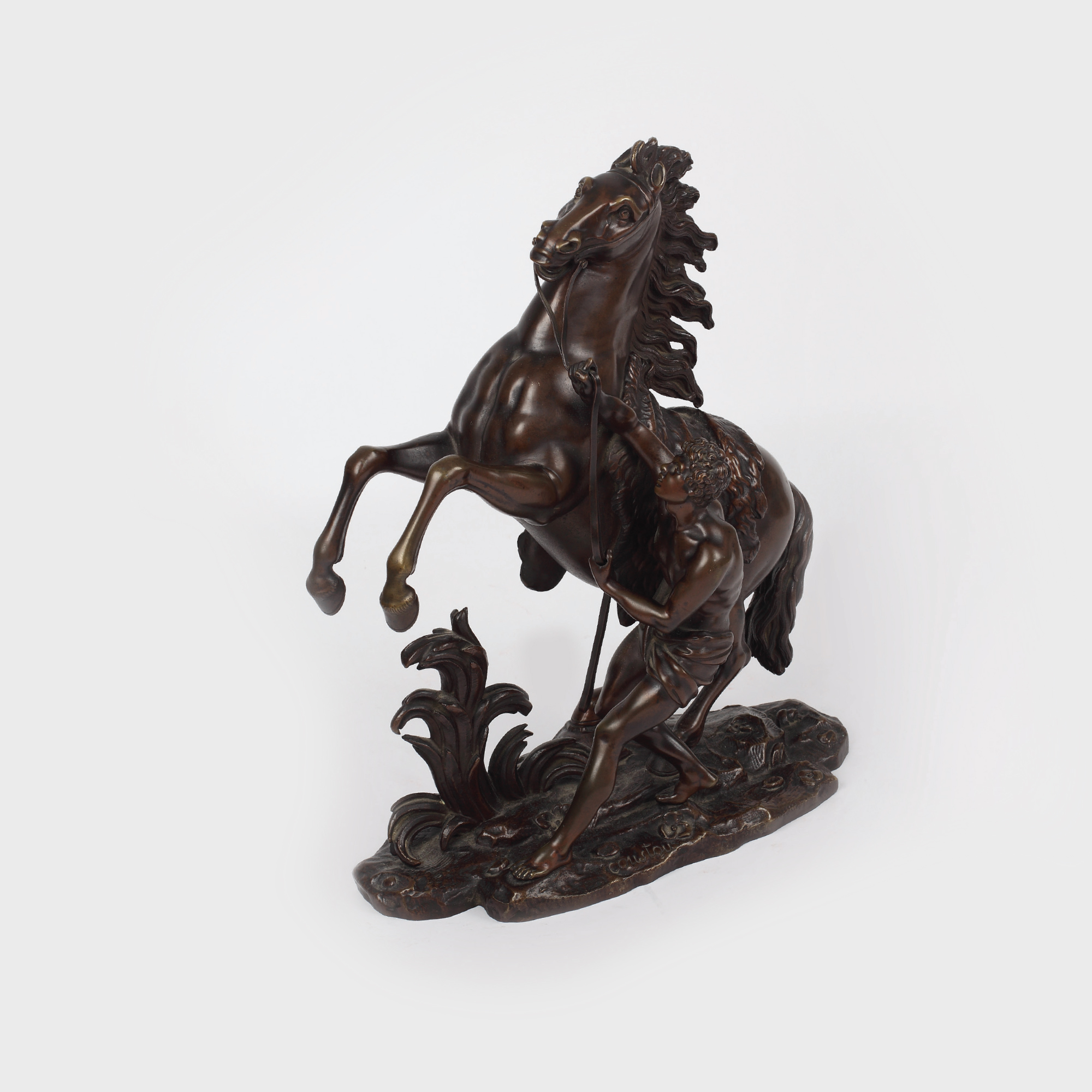 "Cal nărăvaș" - sculptură decorativă din bronz, începutul sec. XX