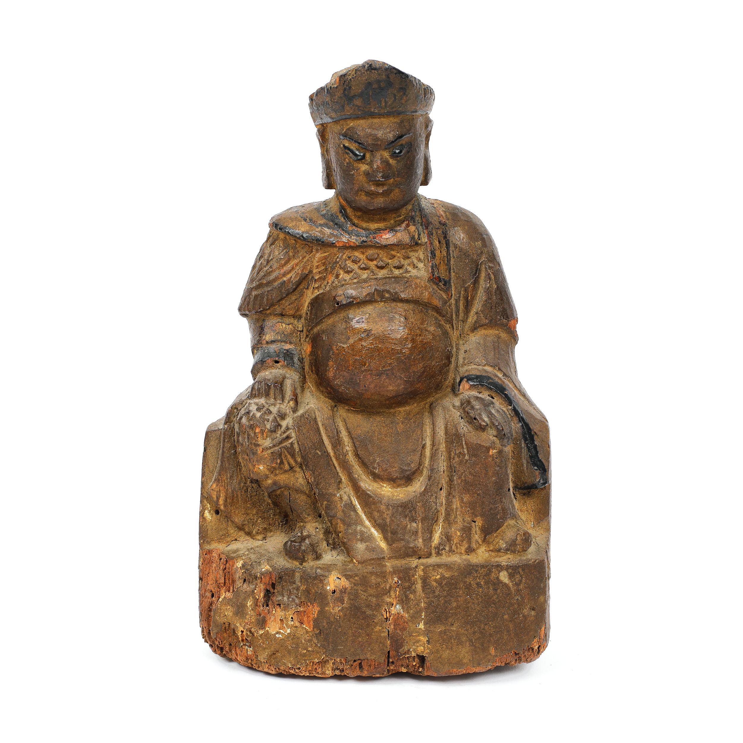 Statuetă din lemn, reprezentând unul dintre ”Cei opt nemuritori”, perioada Ming, China, cca. 1368–1644