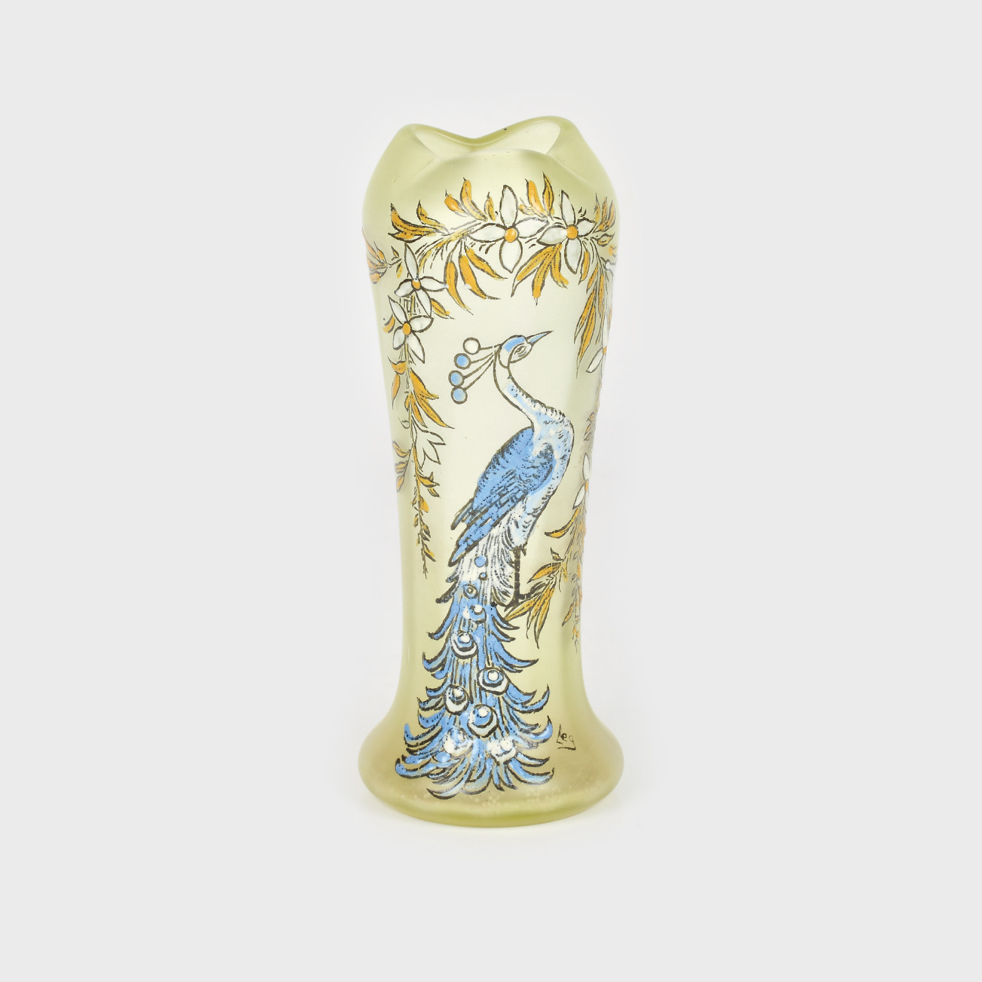 Vas Legras, decorat cu păun, 1900-1910